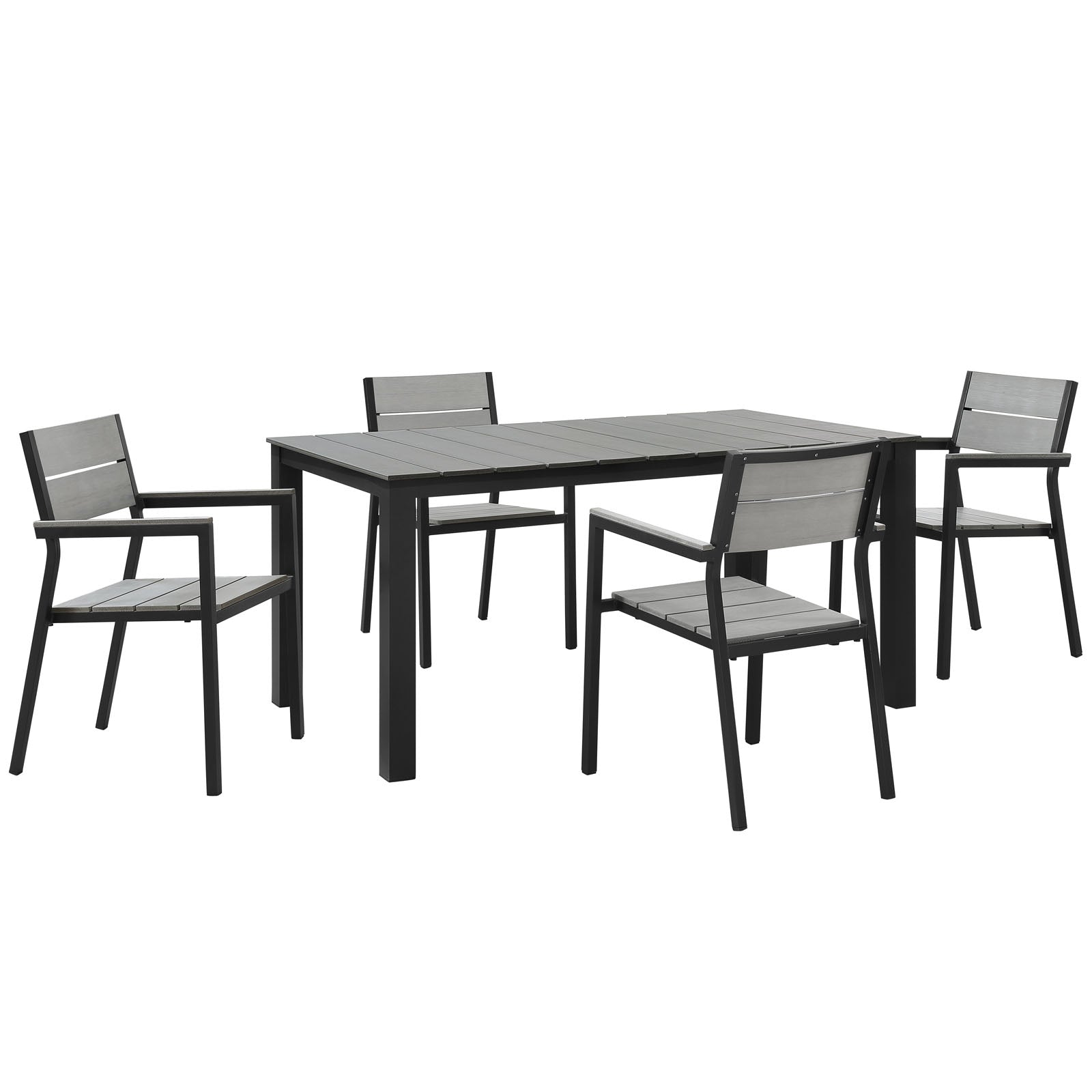 Modway Maine 5 Piece Outdoor Patio Dining Set - EEI-1747 | Outdoor Dining Set | Modishstore-2