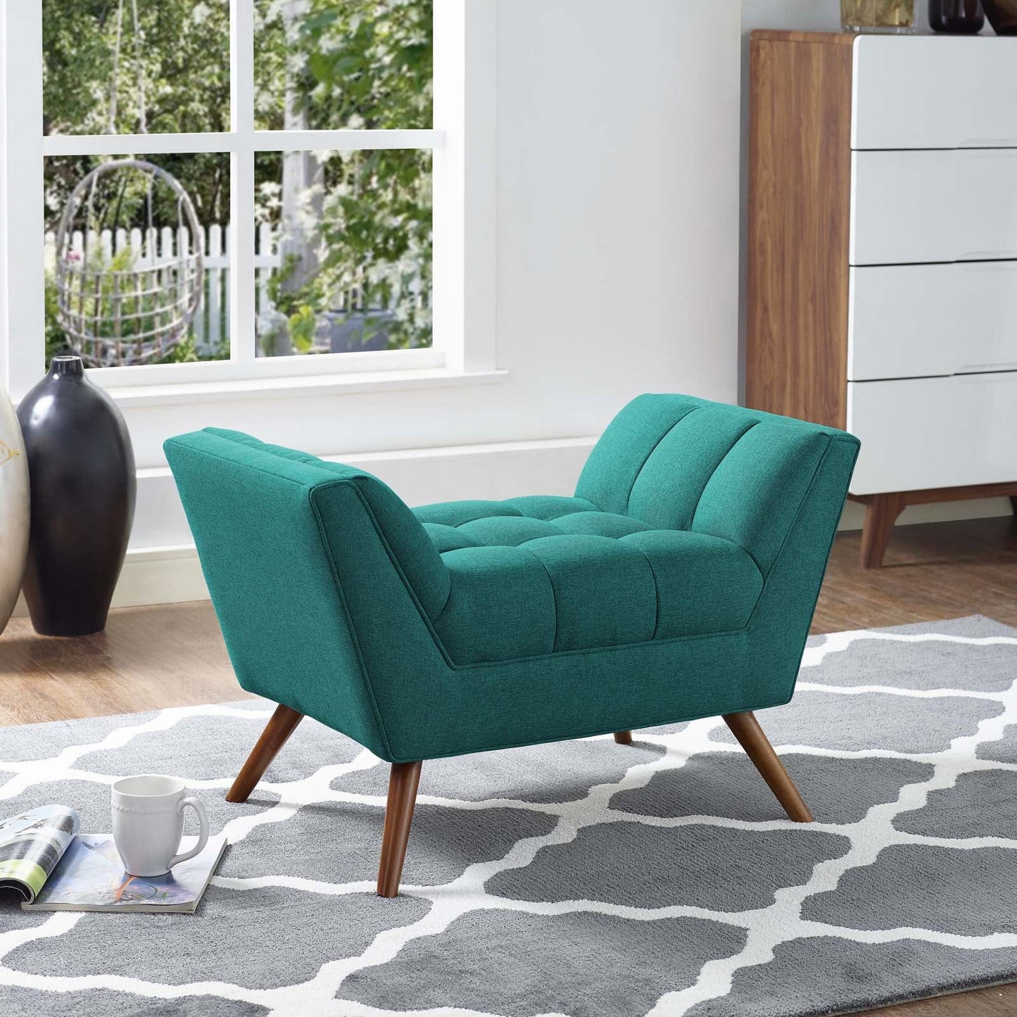 Response Upholstered Fabric Ottoman By Modway - EEI-1791 | Sofas | Modishstore - 6