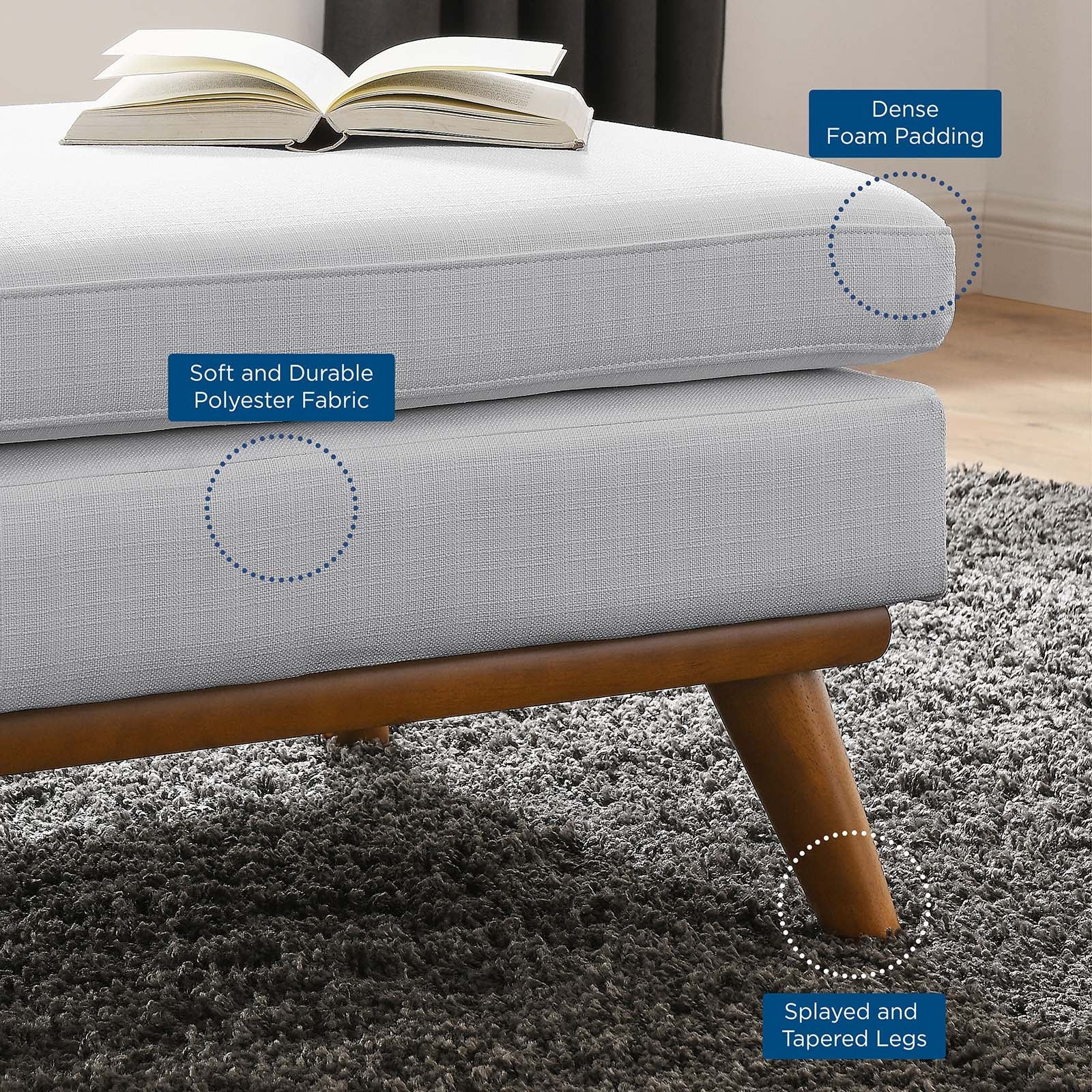 Modway Engage Fabric Ottoman | Ottomans | 