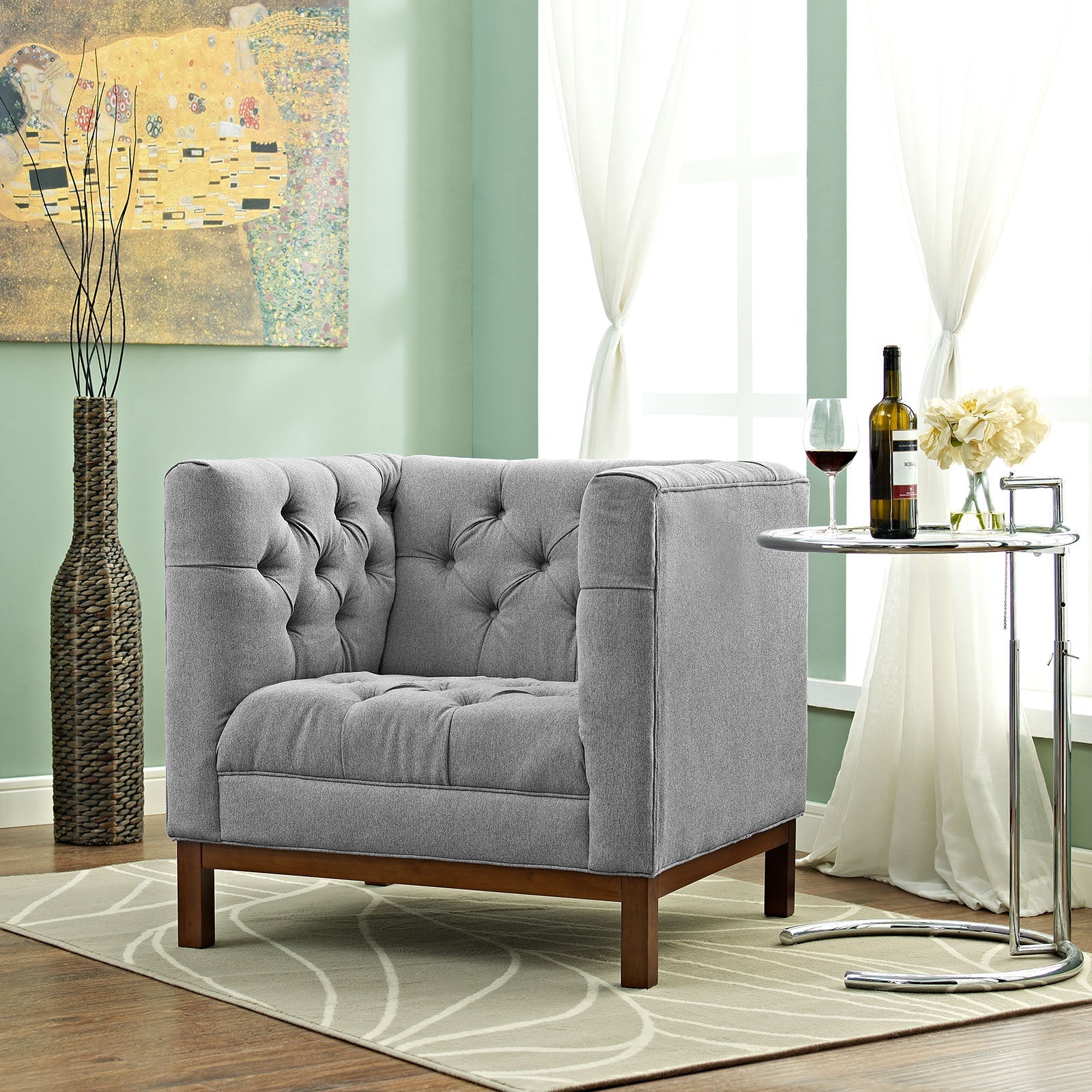 Panache Upholstered Fabric Armchair By Modway - EEI-1801 | Armchairs | Modishstore -6