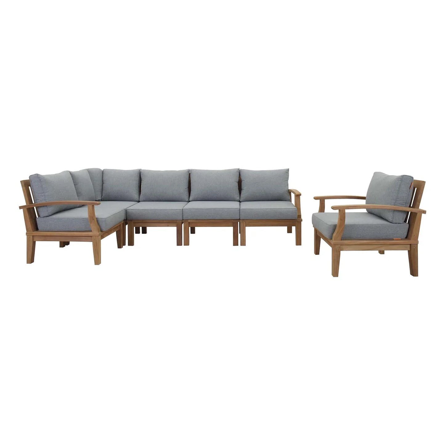 Modway Marina 6 Piece Outdoor Patio Teak Sofa Set - EEI-1816