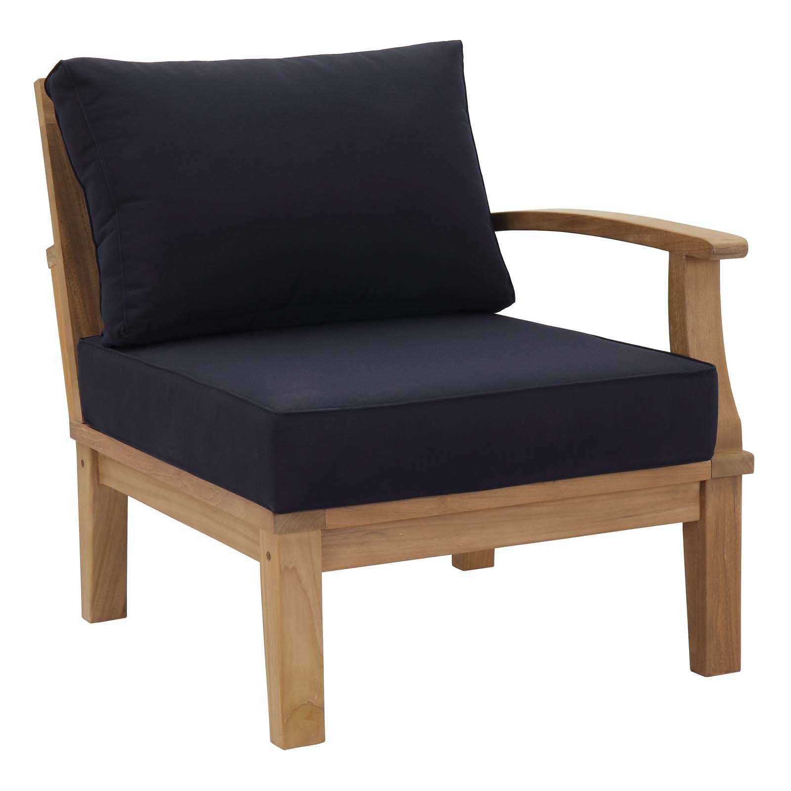 Modway EEI-1818 Marina 4 Piece Outdoor Patio Teak Sofa Set | Outdoor Sofas, Loveseats & Sectionals | 