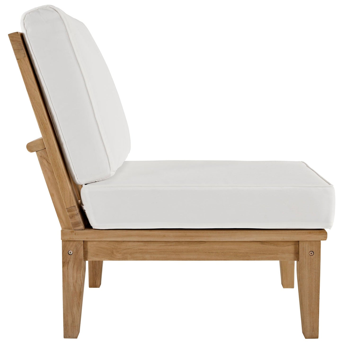 Modway EEI-1820 Marina 3 Piece Outdoor Patio Teak Sofa Set - Natural White | Outdoor Sofas, Loveseats & Sectionals | 