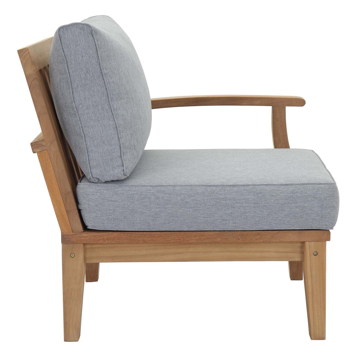 Modway EEI-1822 Marina 2 Piece Outdoor Patio Teak Sofa Set - Natural White | Outdoor Sofas, Loveseats & Sectionals | 