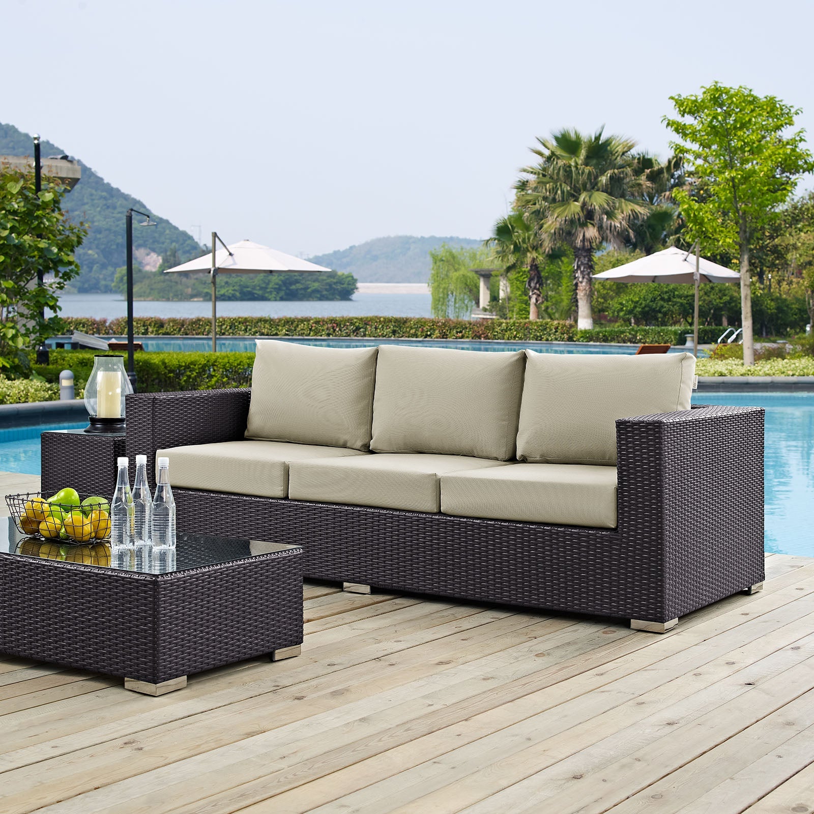 Modway Convene Outdoor Patio Sofa | Outdoor Sofas, Loveseats & Sectionals