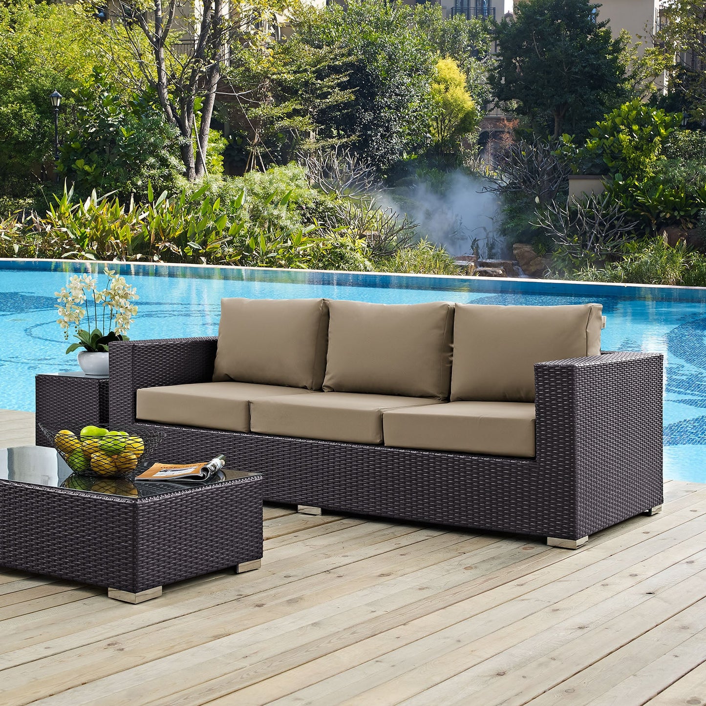 Modway Convene Outdoor Patio Sofa | Outdoor Sofas, Loveseats & Sectionals | 
