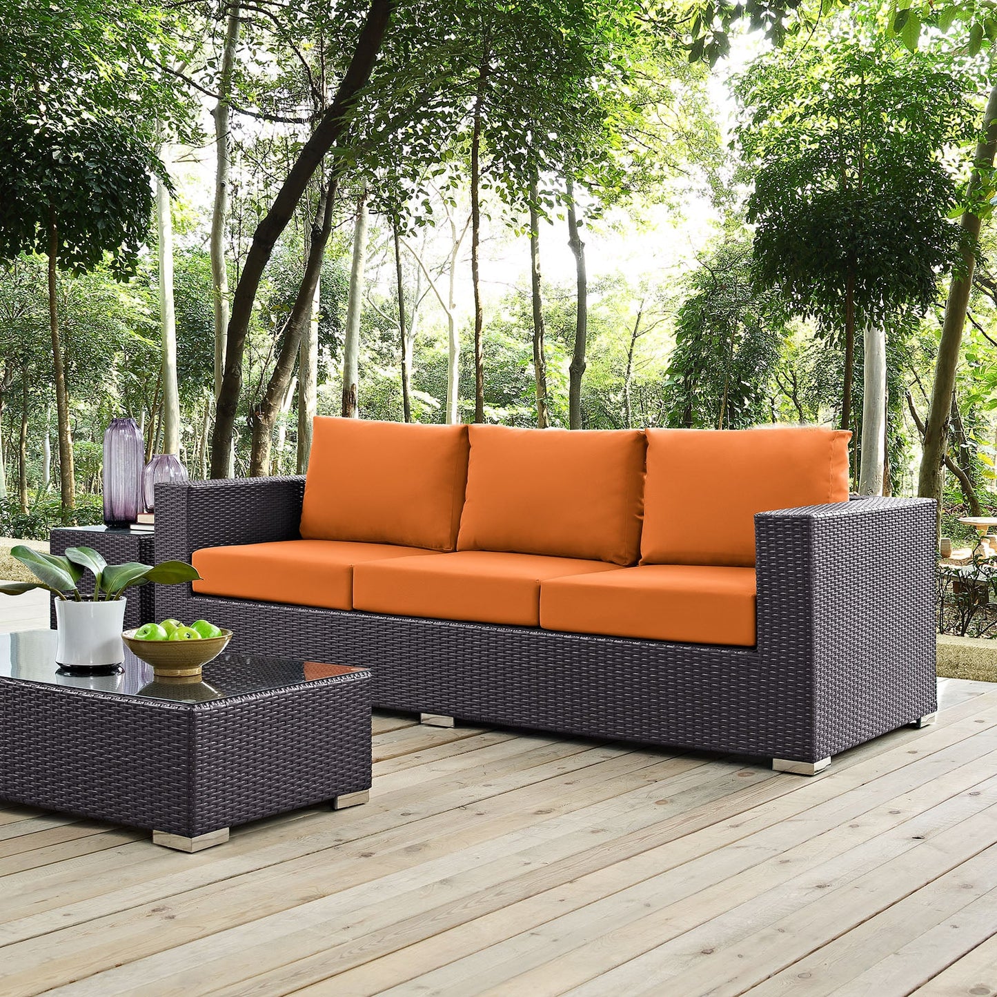 Modway Convene Outdoor Patio Sofa | Outdoor Sofas, Loveseats & Sectionals | 