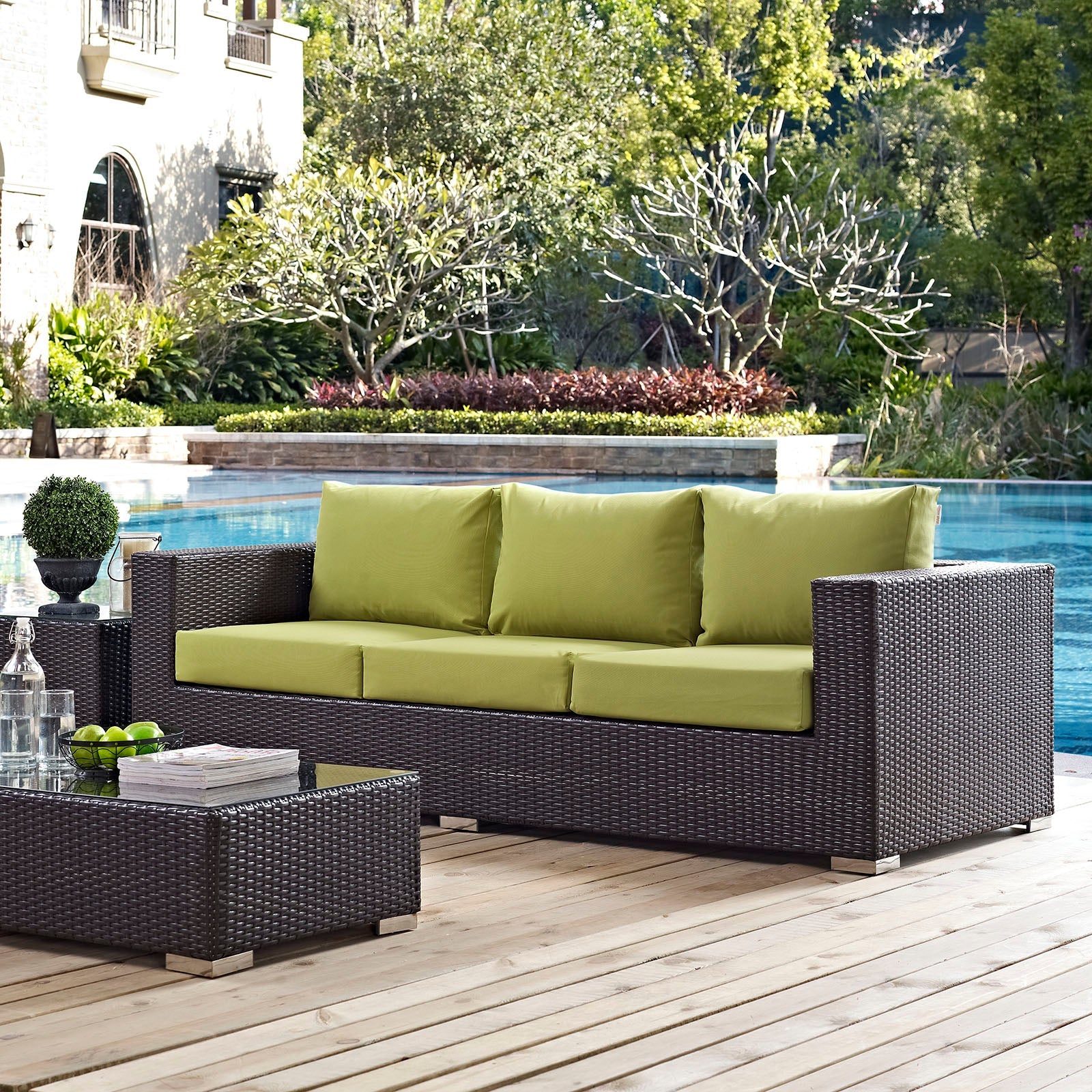 Modway Convene Outdoor Patio Sofa | Outdoor Sofas, Loveseats & Sectionals | 