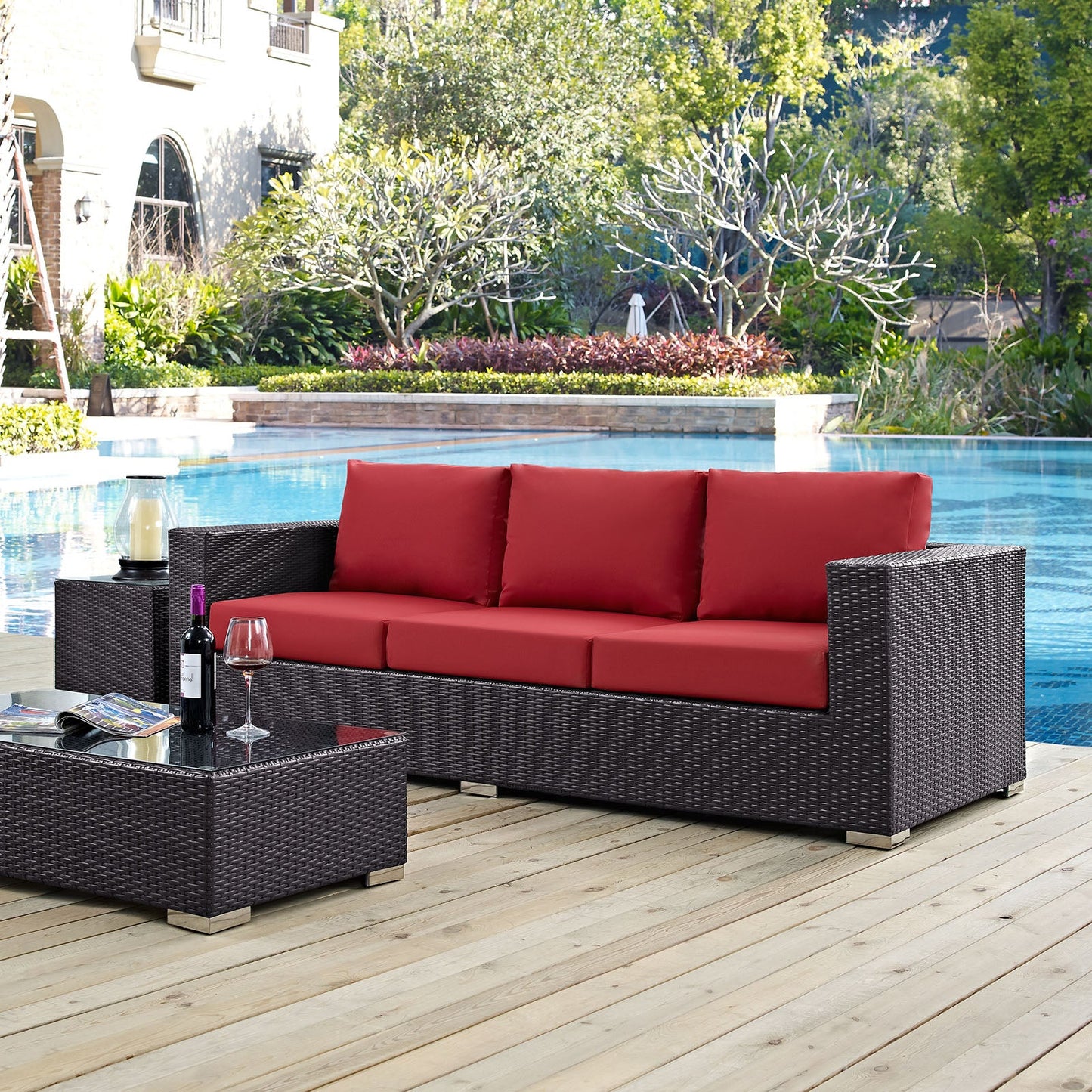 Modway Convene Outdoor Patio Sofa | Outdoor Sofas, Loveseats & Sectionals | 