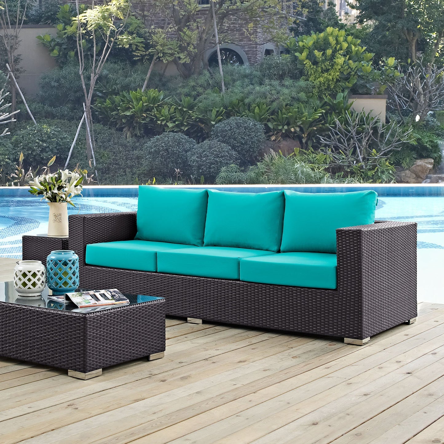 Modway Convene Outdoor Patio Sofa | Outdoor Sofas, Loveseats & Sectionals | 