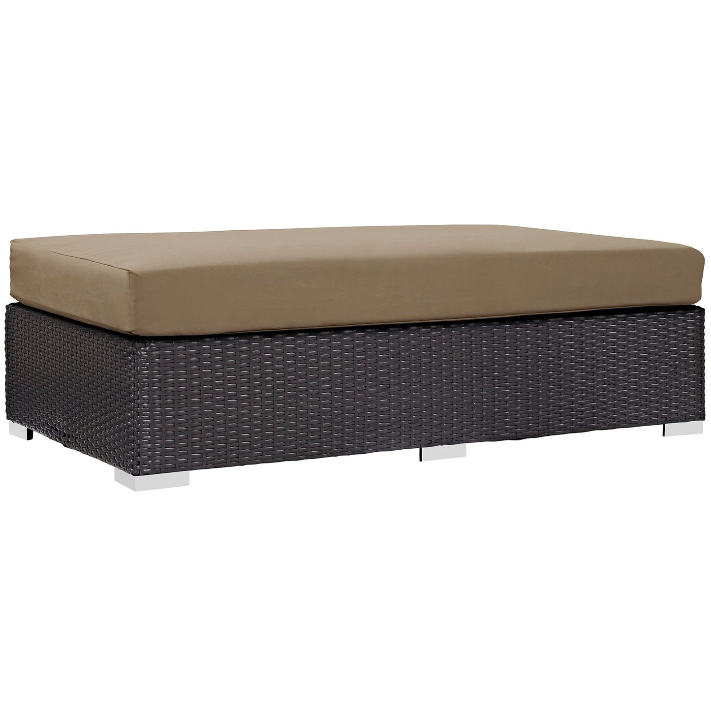 Modway Convene Outdoor Patio Fabric Rectangle Ottoman | Outdoor Ottoman | 