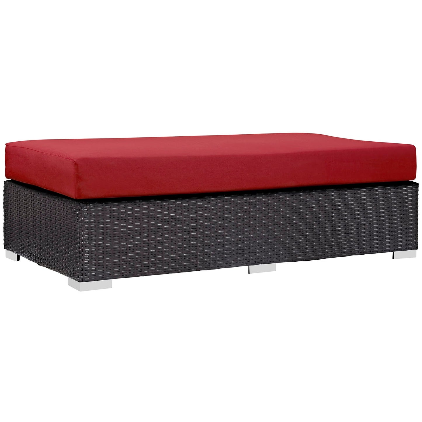 Modway Convene Outdoor Patio Fabric Rectangle Ottoman | Outdoor Ottoman | 