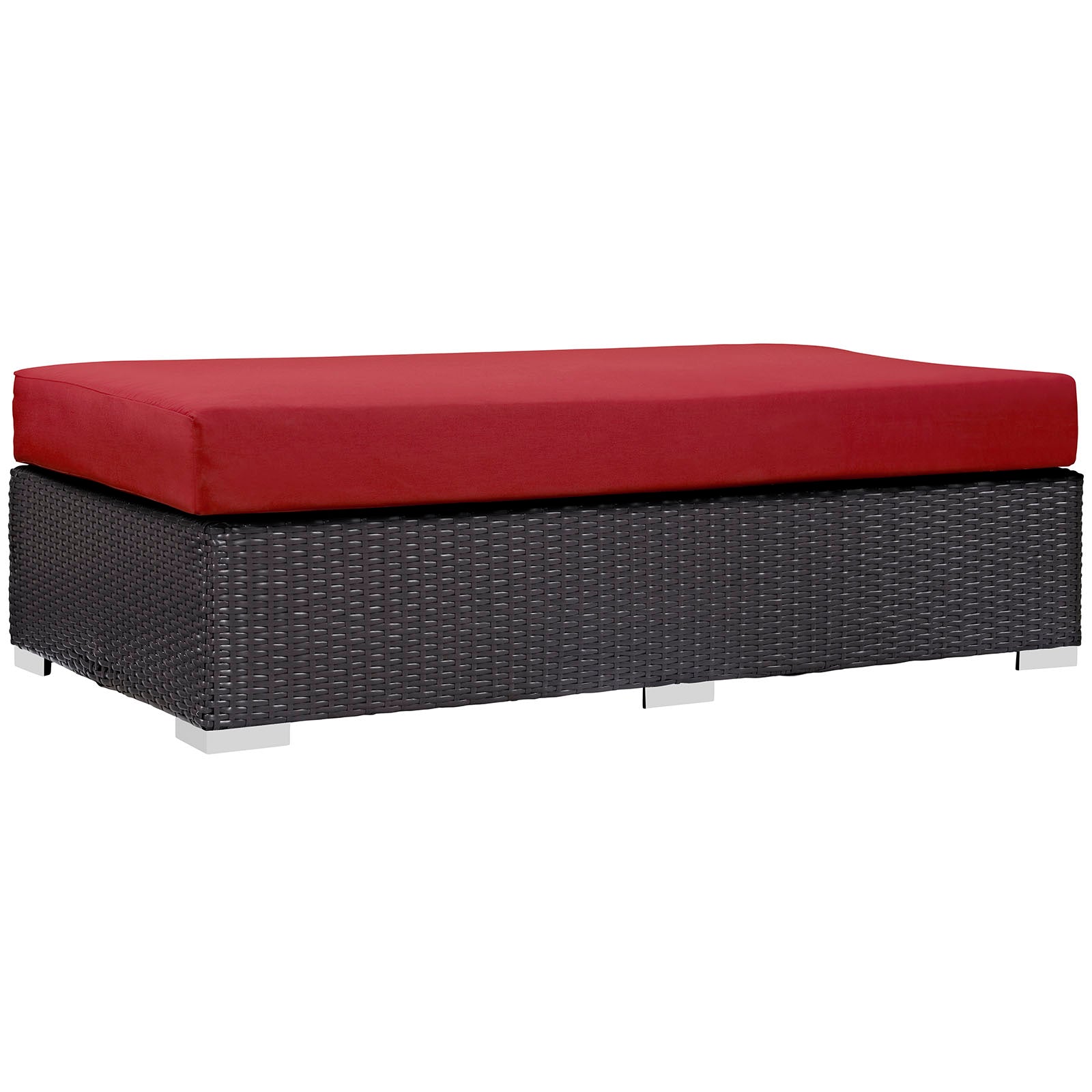 Modway Convene Outdoor Patio Fabric Rectangle Ottoman | Outdoor Ottoman | 