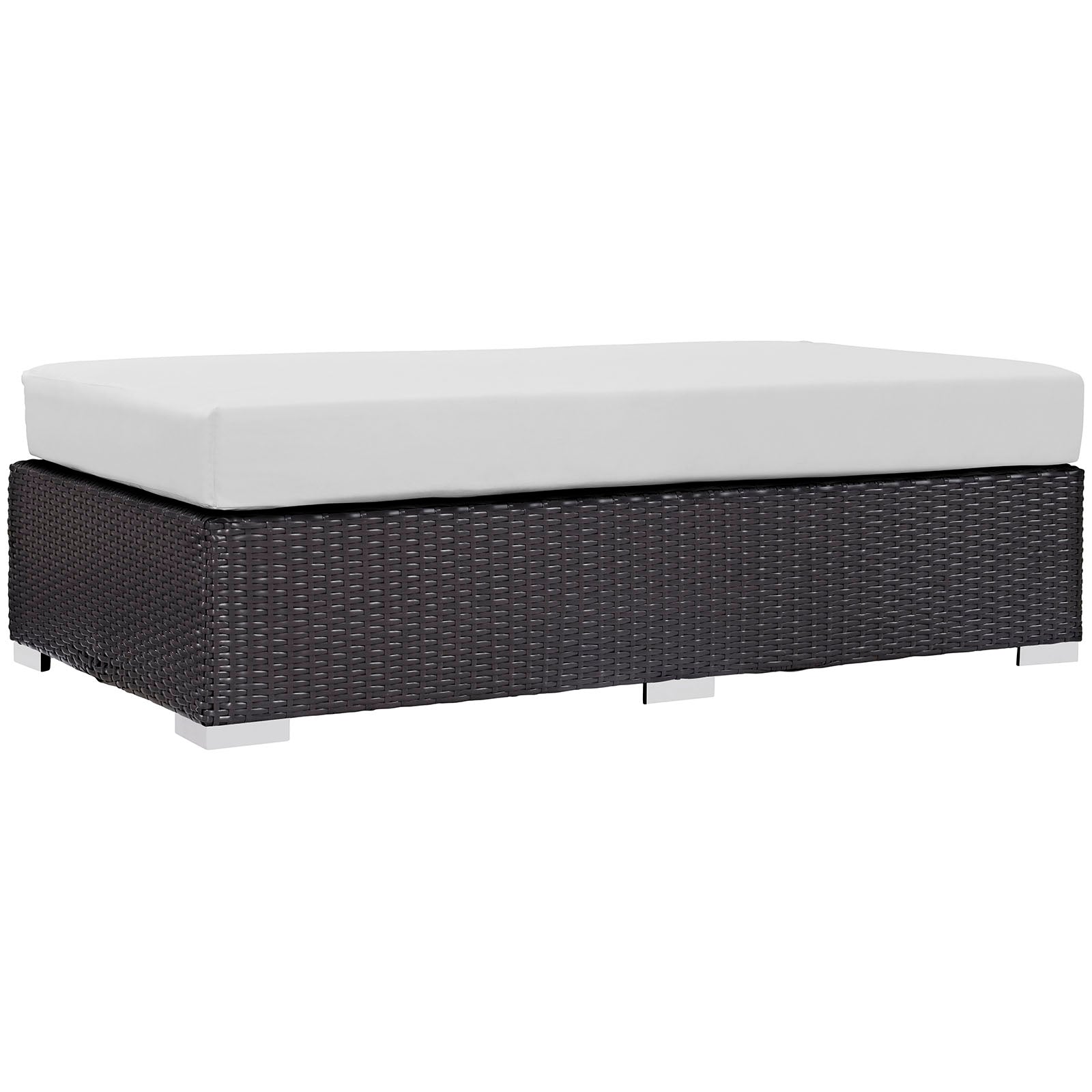 Modway Convene Outdoor Patio Fabric Rectangle Ottoman | Outdoor Ottoman | 