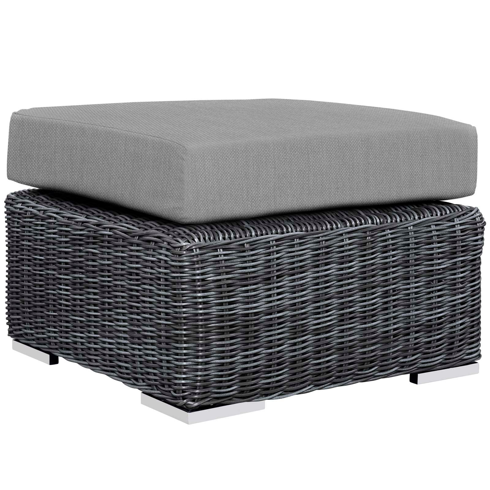 Summon Outdoor Patio Sunbrella Ottoman By Modway - EEI-1869 | Outdoor Ottomans | Modishstore - 5