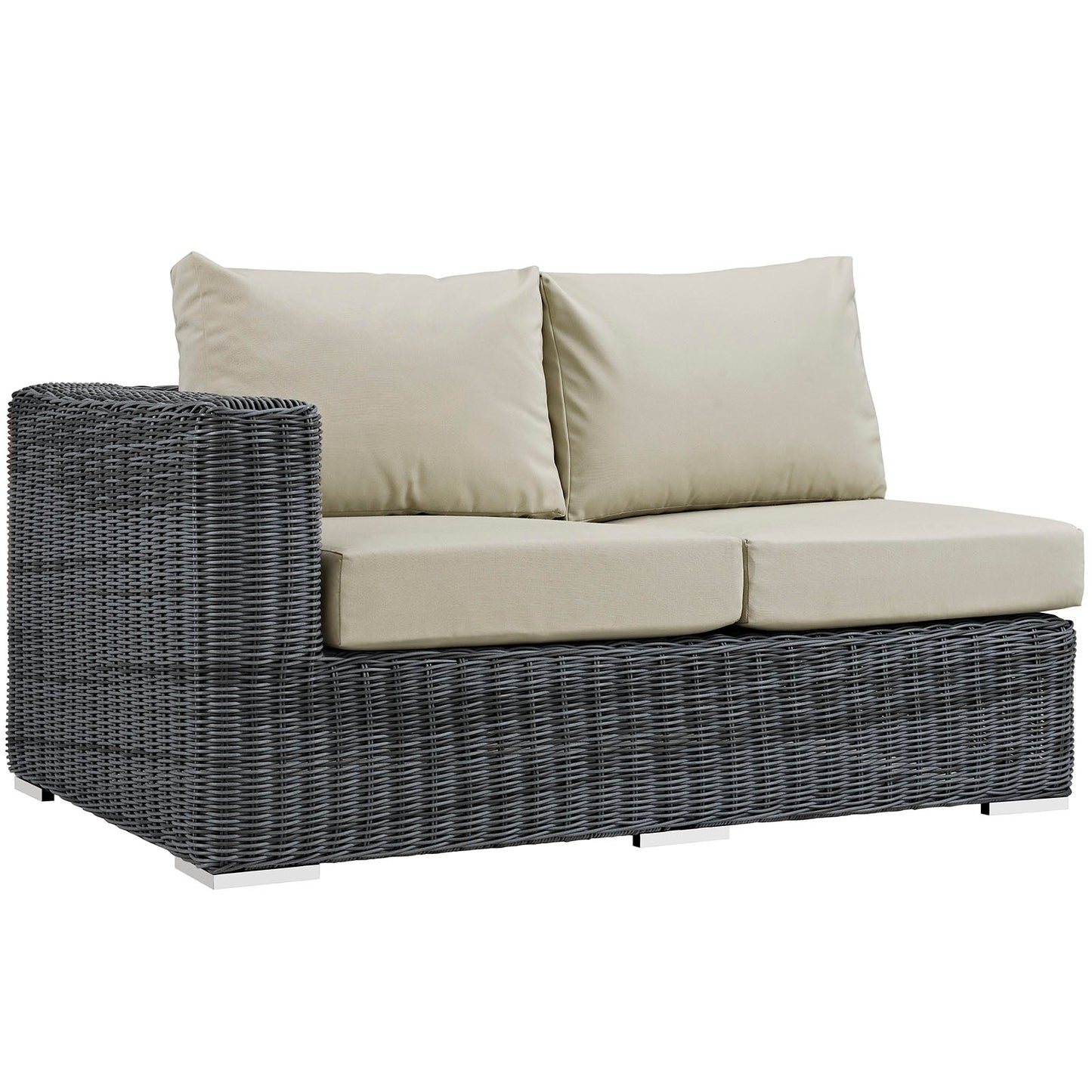 Summon Outdoor Patio Sunbrella® Left Arm Loveseat By Modway - EEI-1872