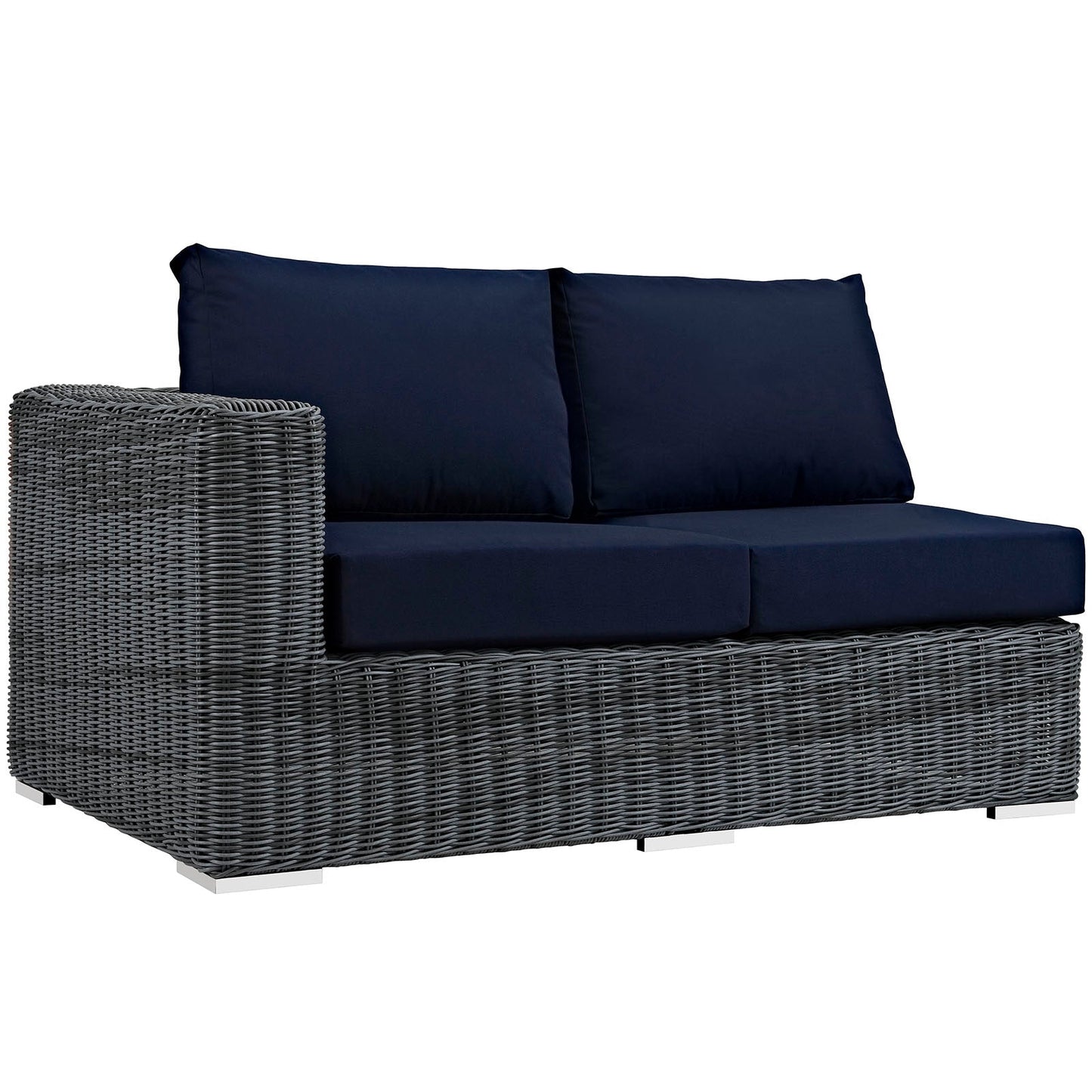 Summon Outdoor Patio Sunbrella® Left Arm Loveseat By Modway - EEI-1872