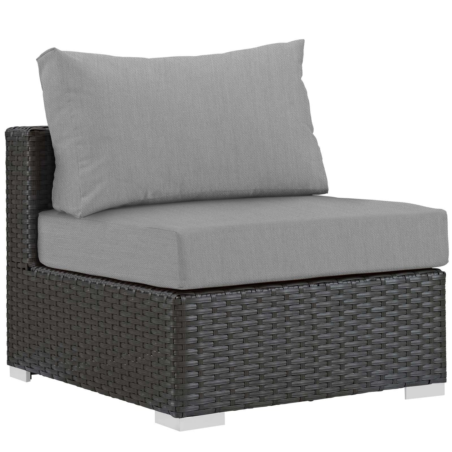 Modway Sojourn 5 Piece Outdoor Patio Sunbrella® Sectional Set