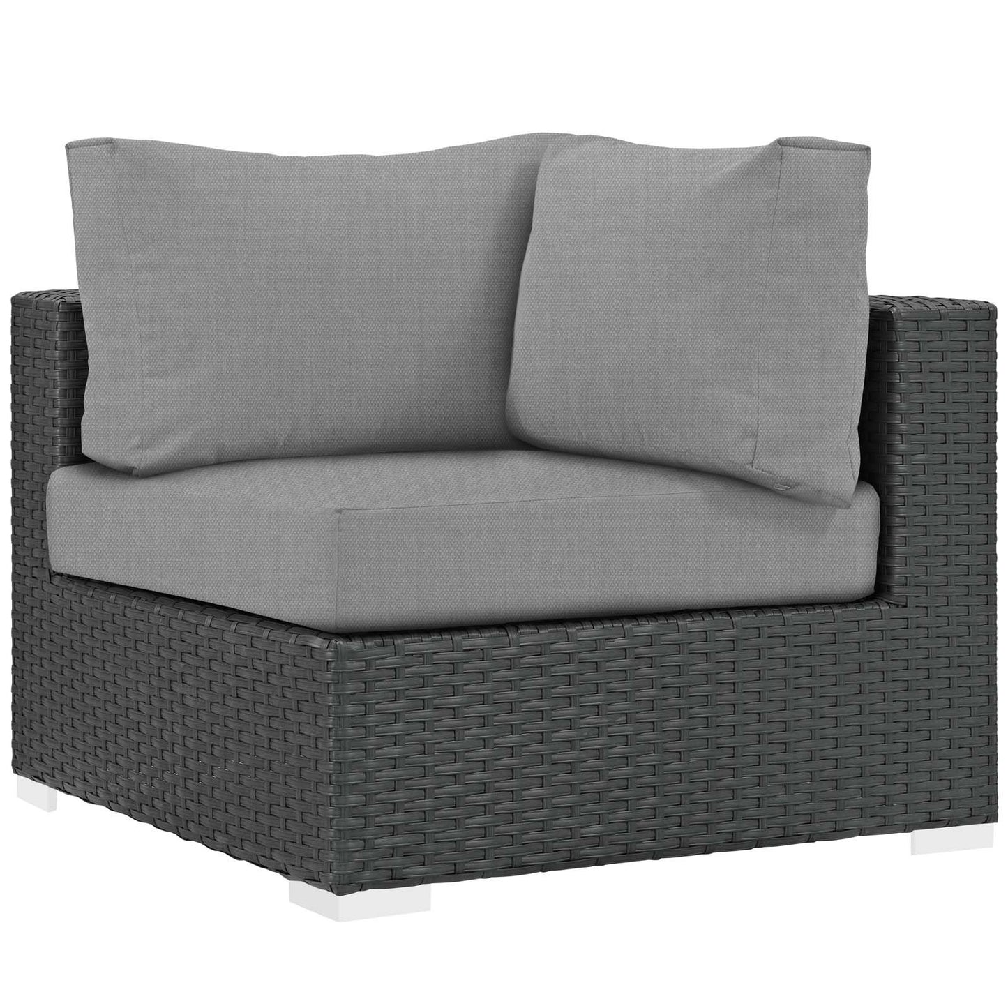 Modway Sojourn 5 Piece Outdoor Patio Sunbrella® Sectional Set