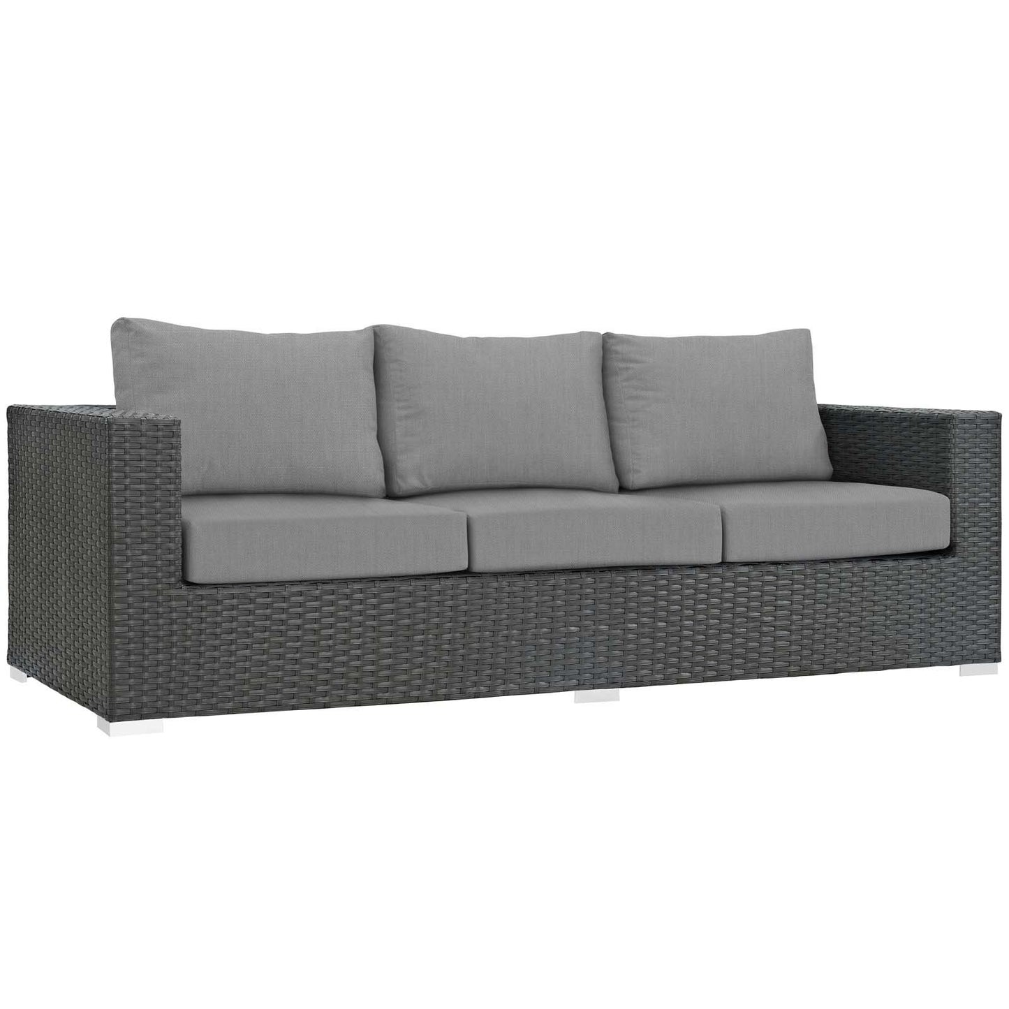 Modway Sojourn 3 Piece Outdoor Patio Sunbrella® Sectional Set