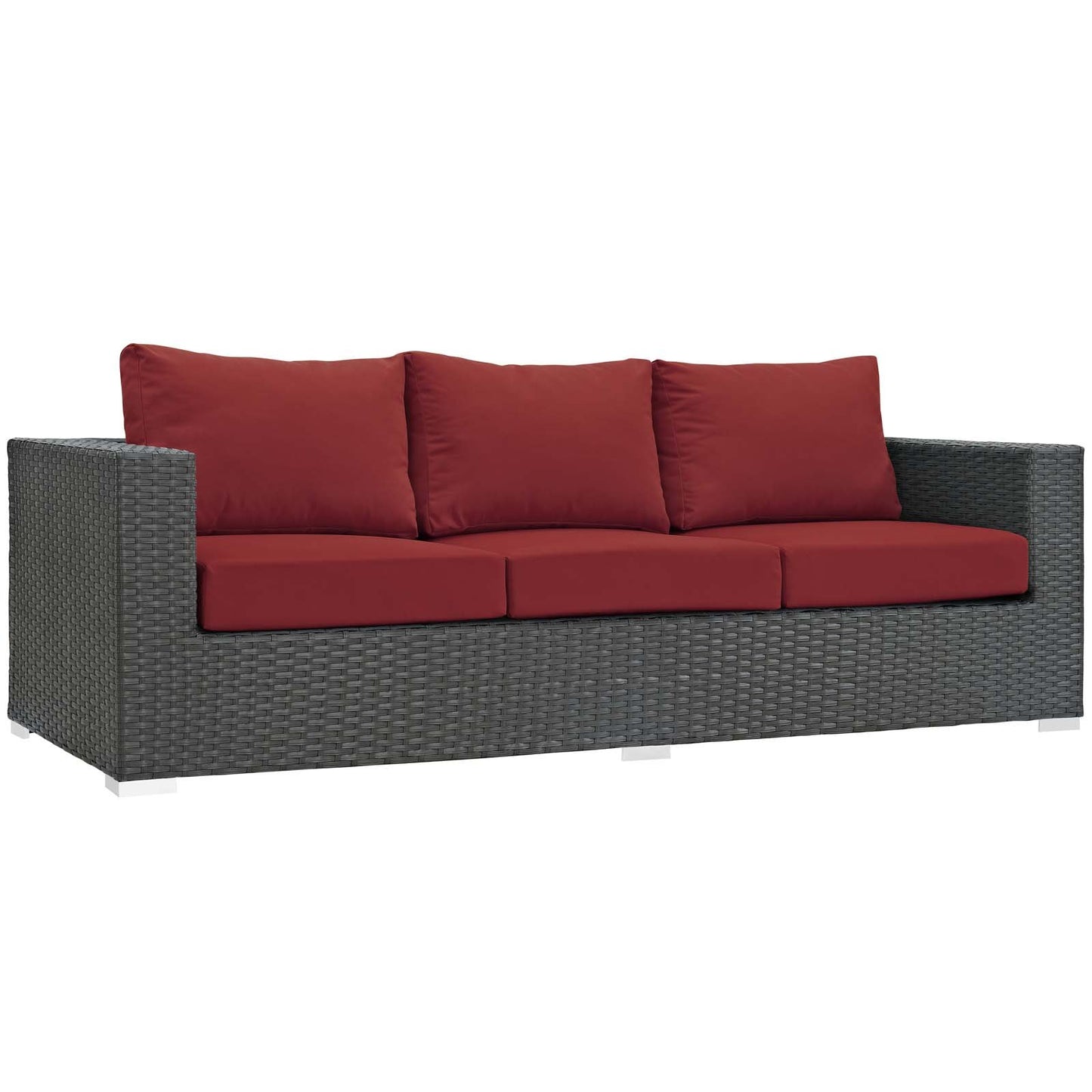 Modway Sojourn 3 Piece Outdoor Patio Sunbrella® Sectional Set