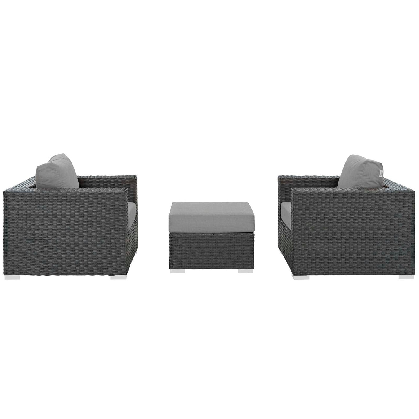 Modway Sojourn 3 Piece Outdoor Patio Sunbrella Sectional Set - EEI-1891 | Outdoor Sofas, Loveseats & Sectionals | Modishstore-19