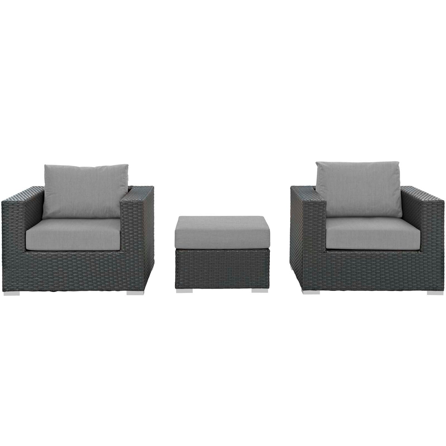 Modway Sojourn 3 Piece Outdoor Patio Sunbrella Sectional Set - EEI-1891 | Outdoor Sofas, Loveseats & Sectionals | Modishstore-20