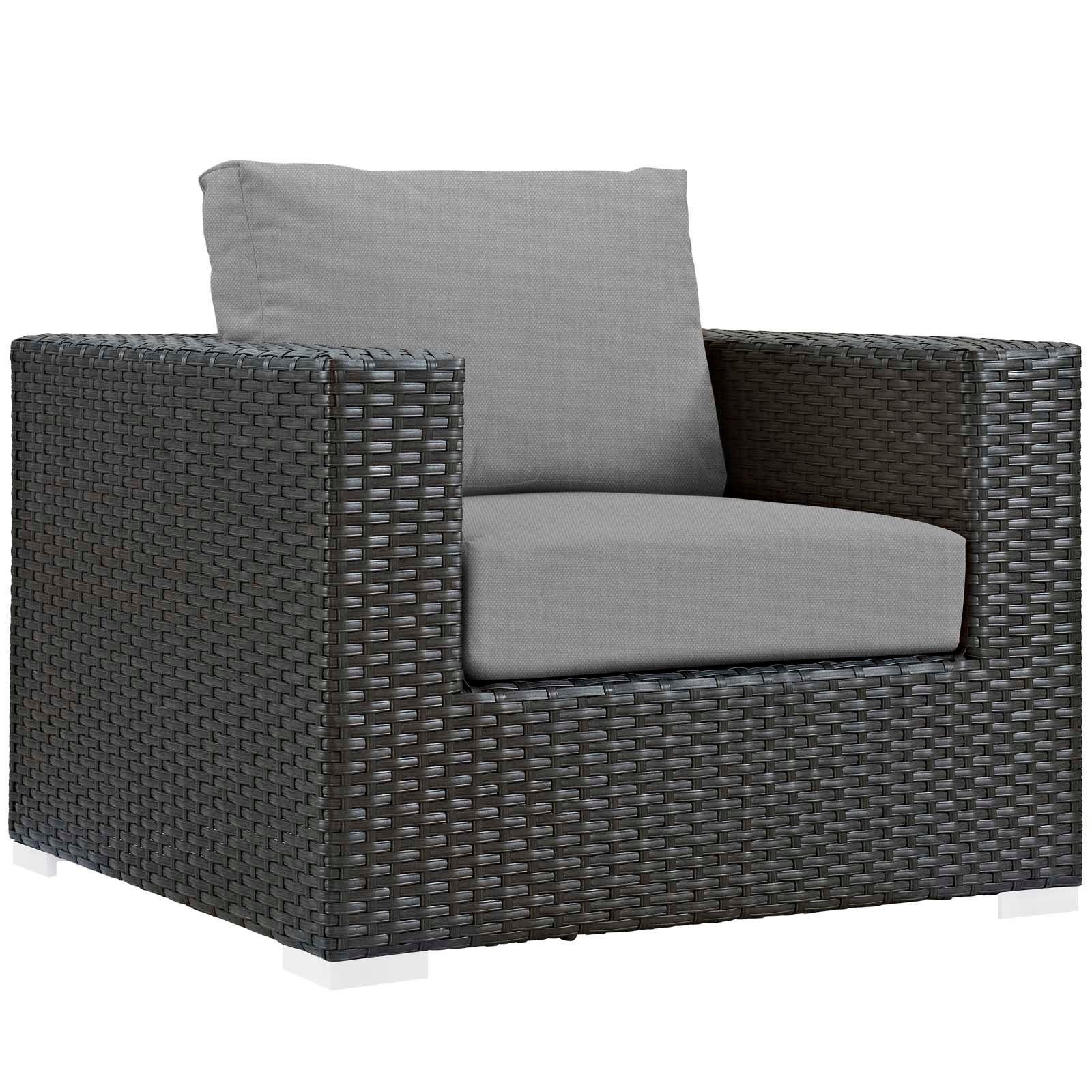 Modway Sojourn 3 Piece Outdoor Patio Sunbrella Sectional Set - EEI-1891 | Outdoor Sofas, Loveseats & Sectionals | Modishstore-21