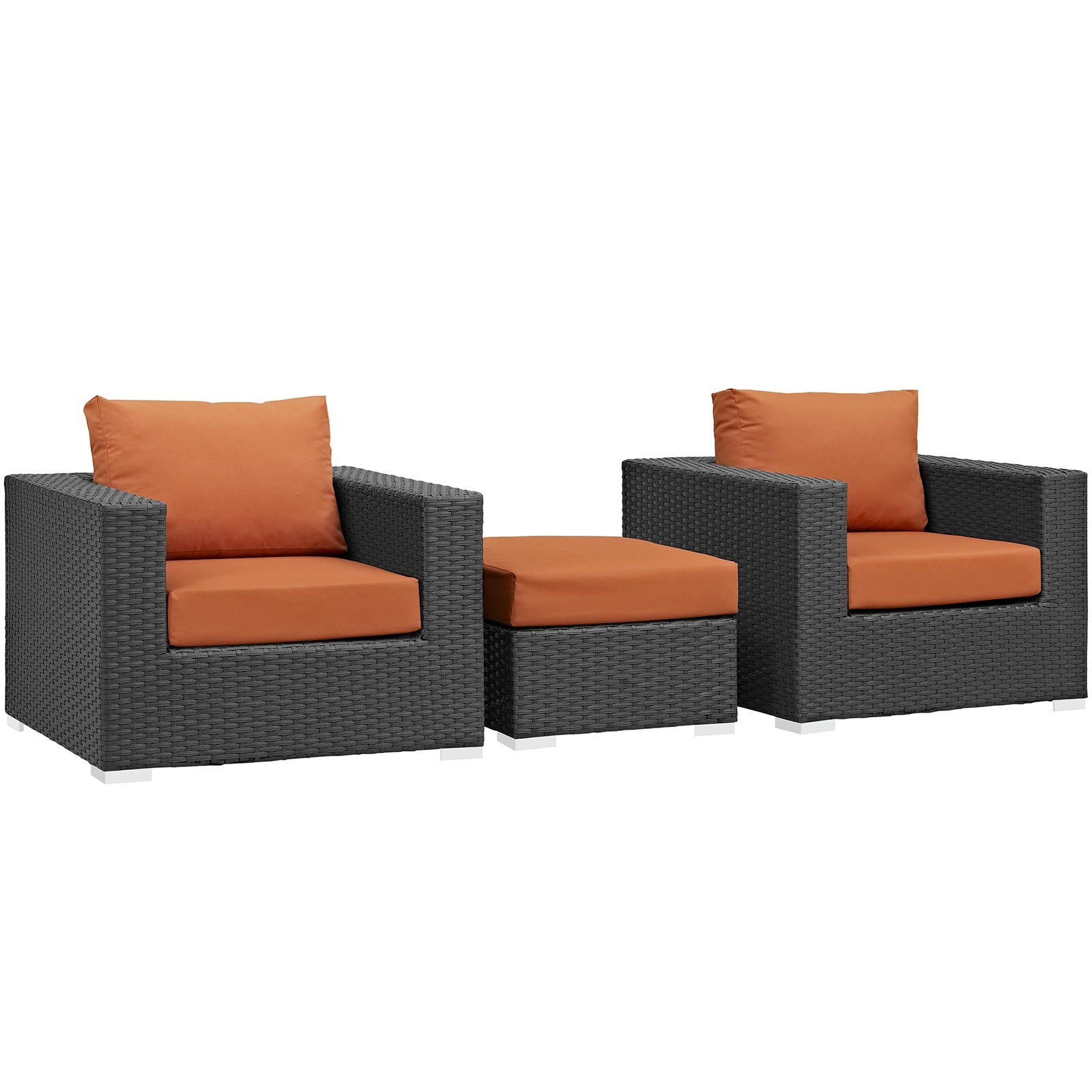 Modway Sojourn 3 Piece Outdoor Patio Sunbrella Sectional Set - EEI-1891 | Outdoor Sofas, Loveseats & Sectionals | Modishstore-26