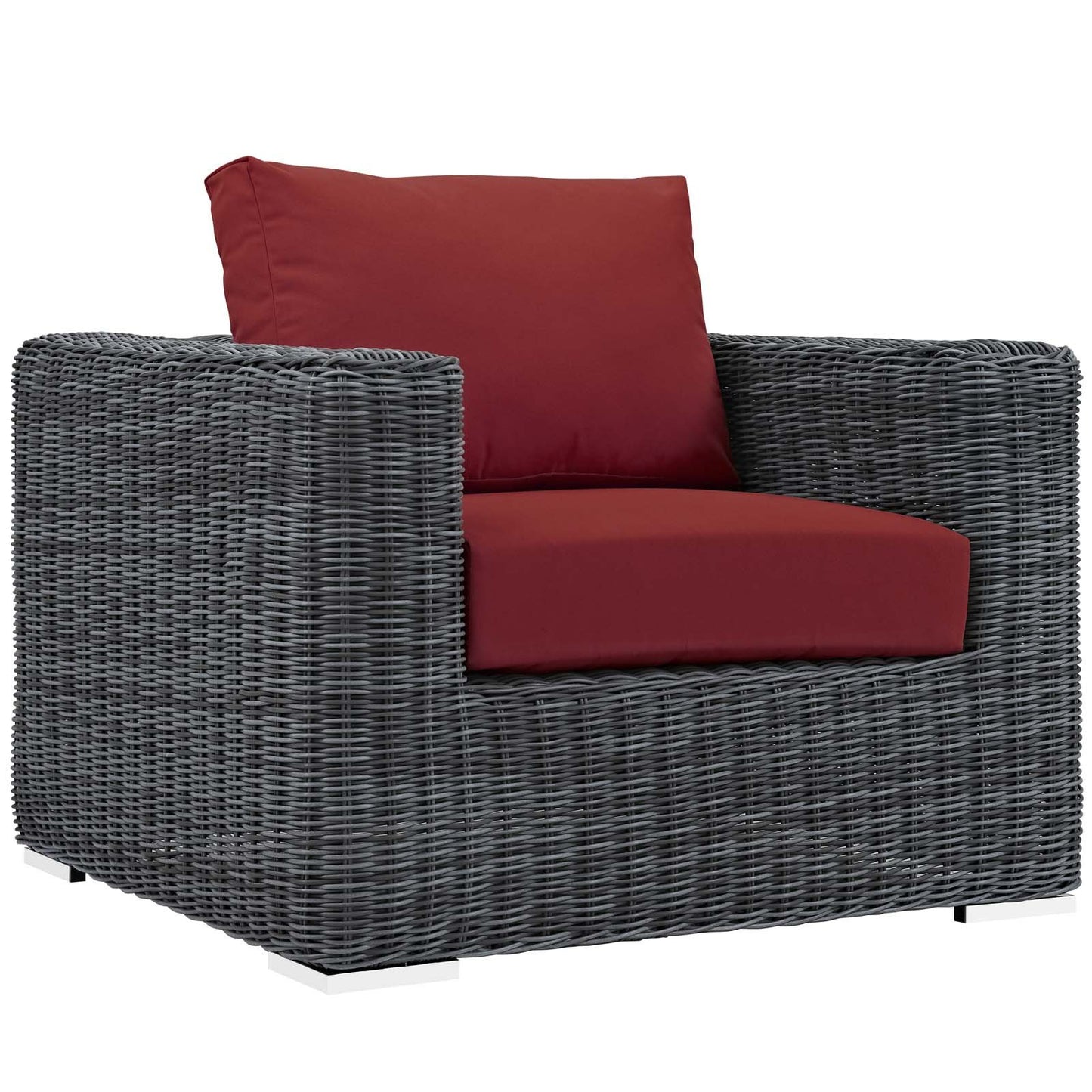 Modway Summon 5 Piece Outdoor Patio Sunbrella® Sectional Set