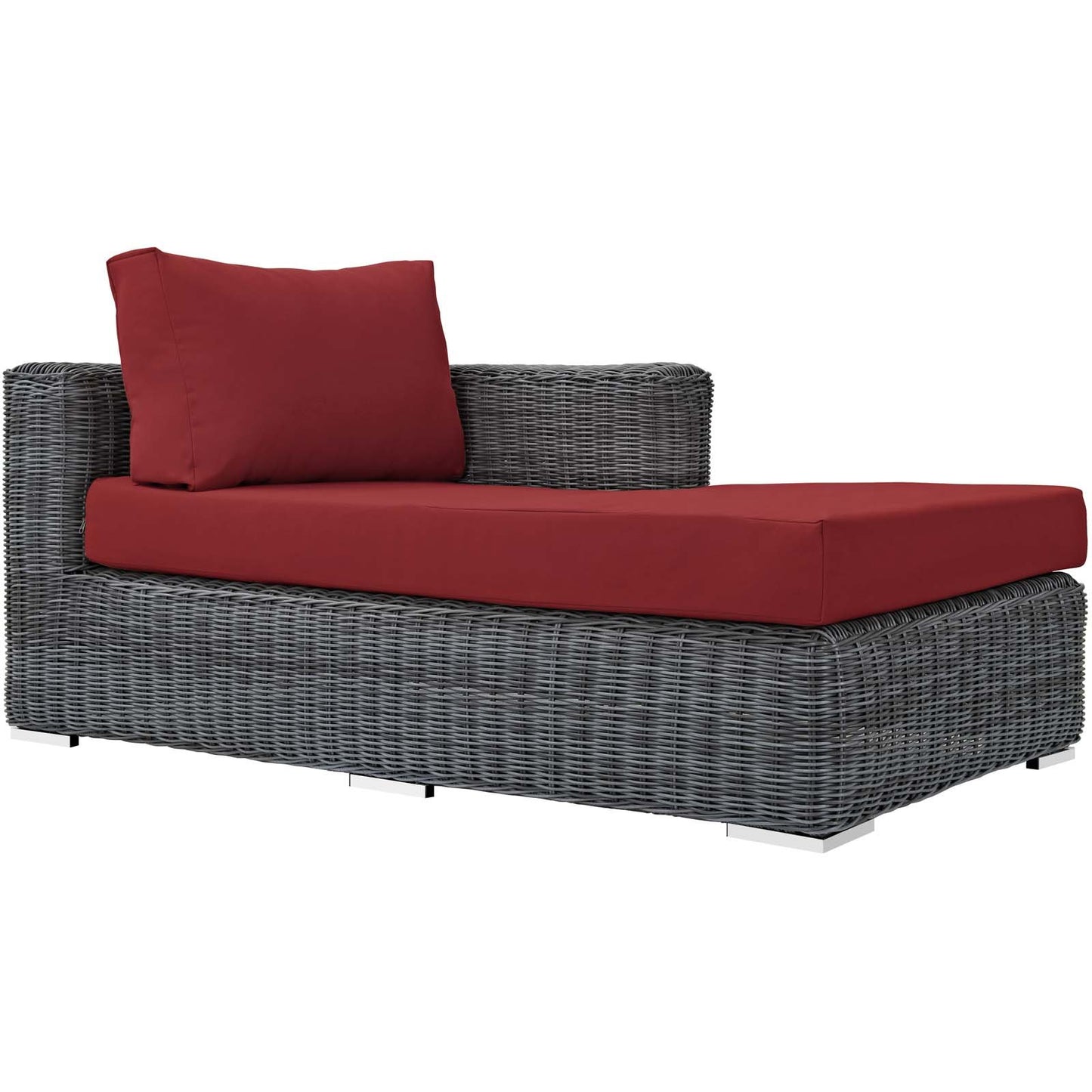 Modway Summon 5 Piece Outdoor Patio Sunbrella® Sectional Set