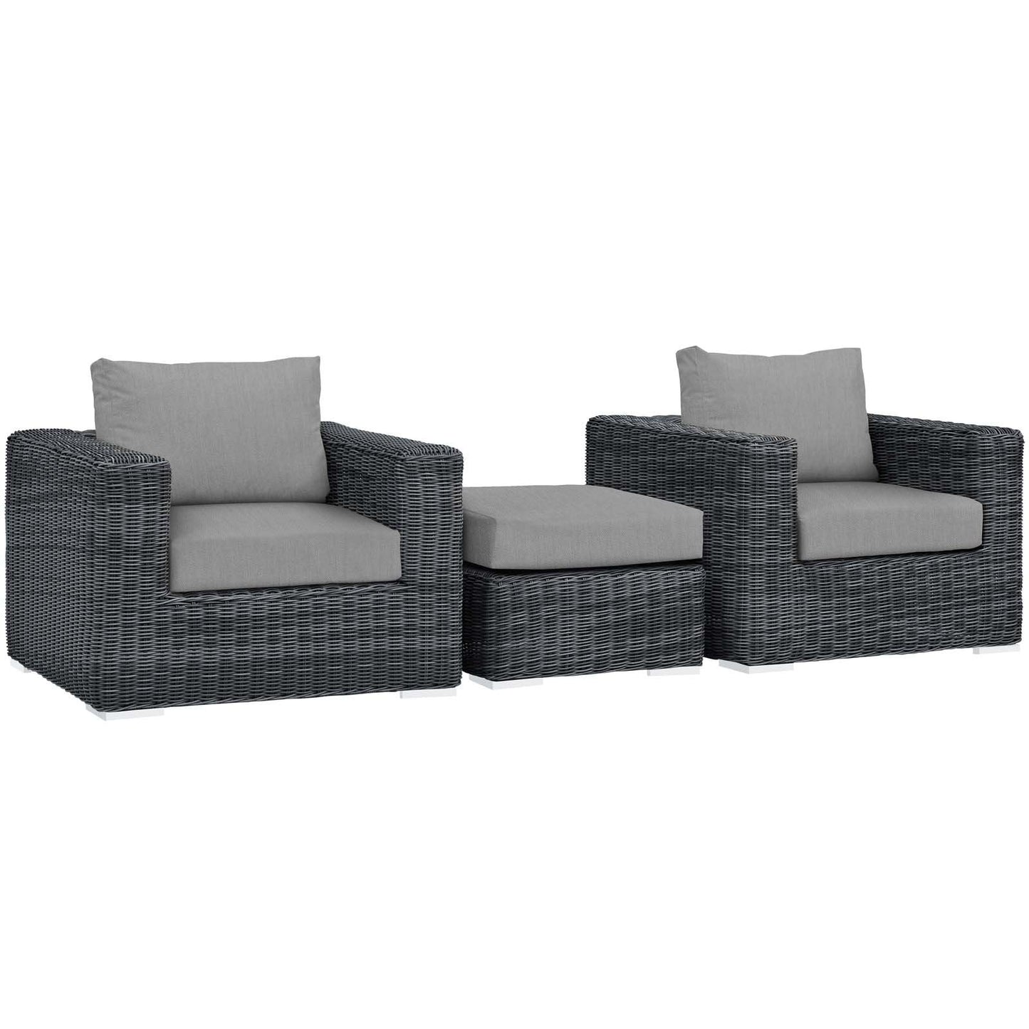 Modway Summon 3 Piece Outdoor Patio Sunbrella Sectional Set - EEI-1905 | Outdoor Sofas, Loveseats & Sectionals | Modishstore-17