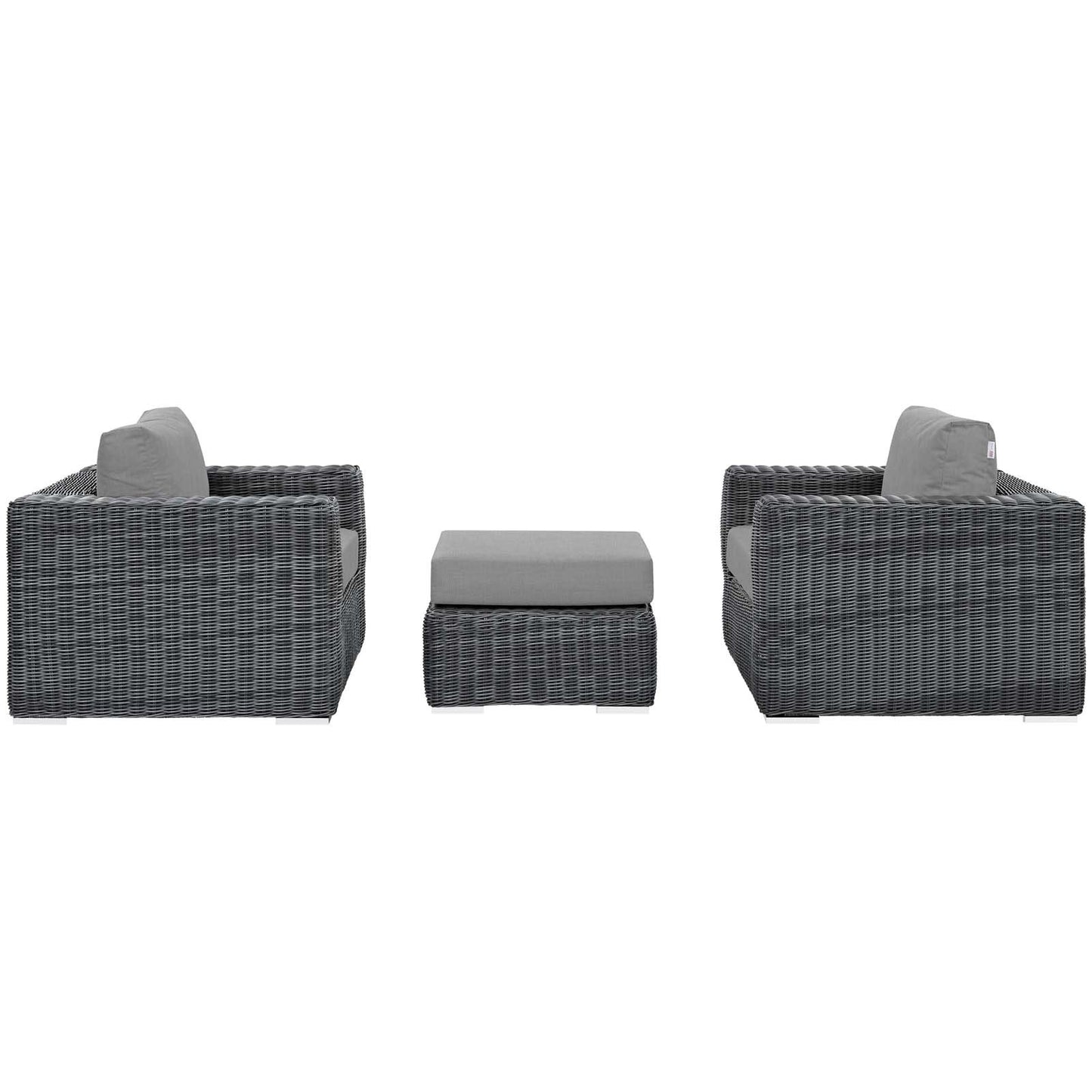 Modway Summon 3 Piece Outdoor Patio Sunbrella® Sectional Set