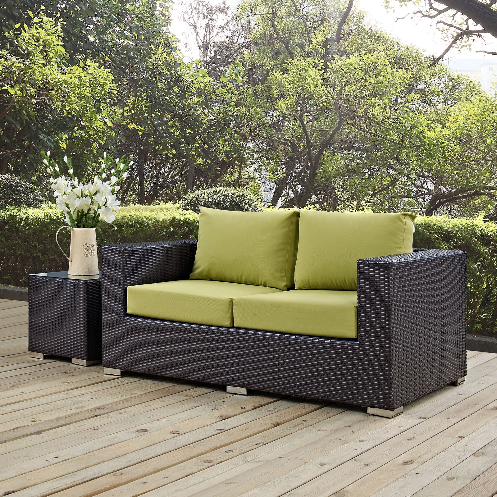 Modway Convene Outdoor Patio Loveseat | Outdoor Sofas, Loveseats & Sectionals | 