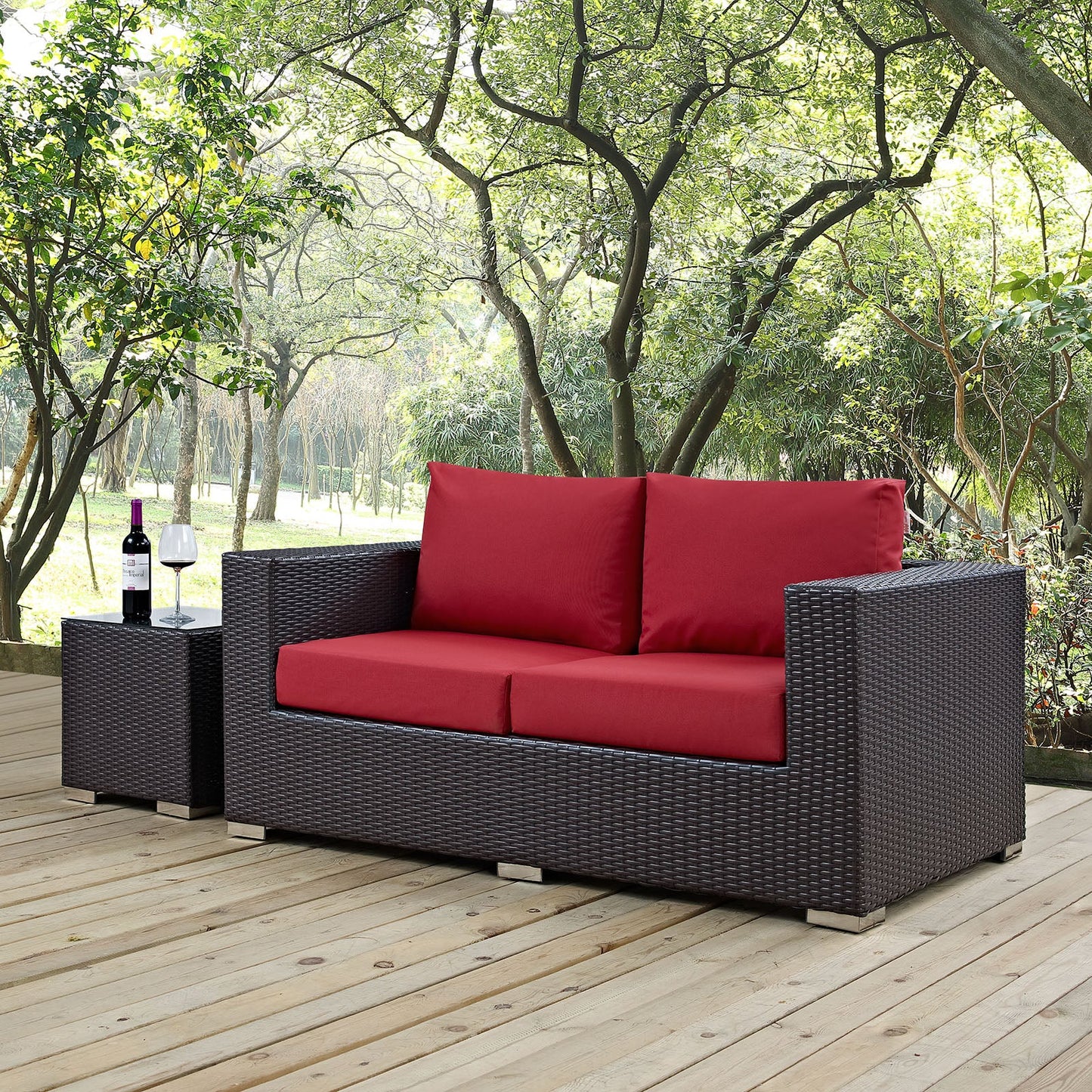 Modway Convene Outdoor Patio Loveseat | Outdoor Sofas, Loveseats & Sectionals | 