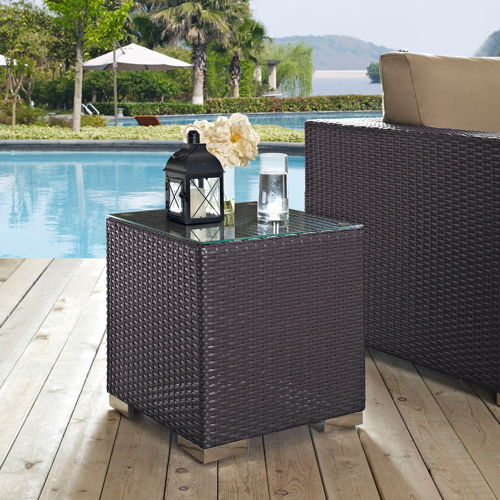 Modway Convene Outdoor Patio Side Table | Side Tables | 