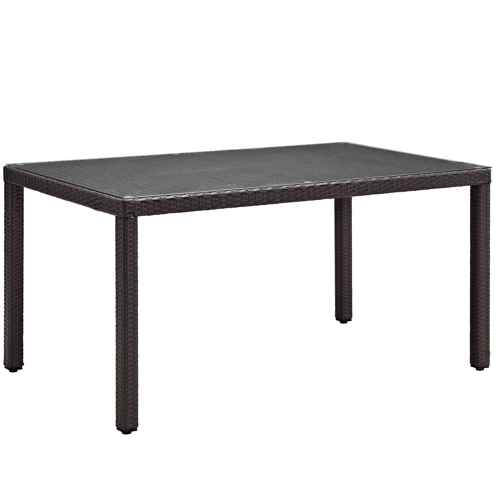 Modway Convene 59" Outdoor Patio Dining Table - Espresso | Outdoor Tables | 