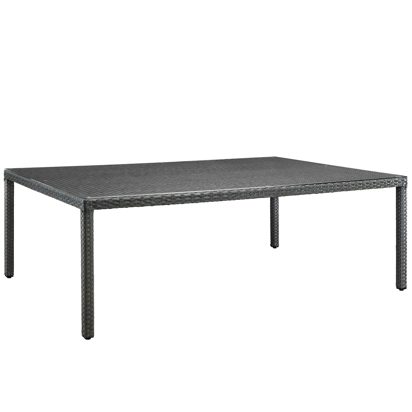 Modway Sojourn 90" Outdoor Patio Dining Table - Chocolate | Outdoor Tables | Modishstore-2