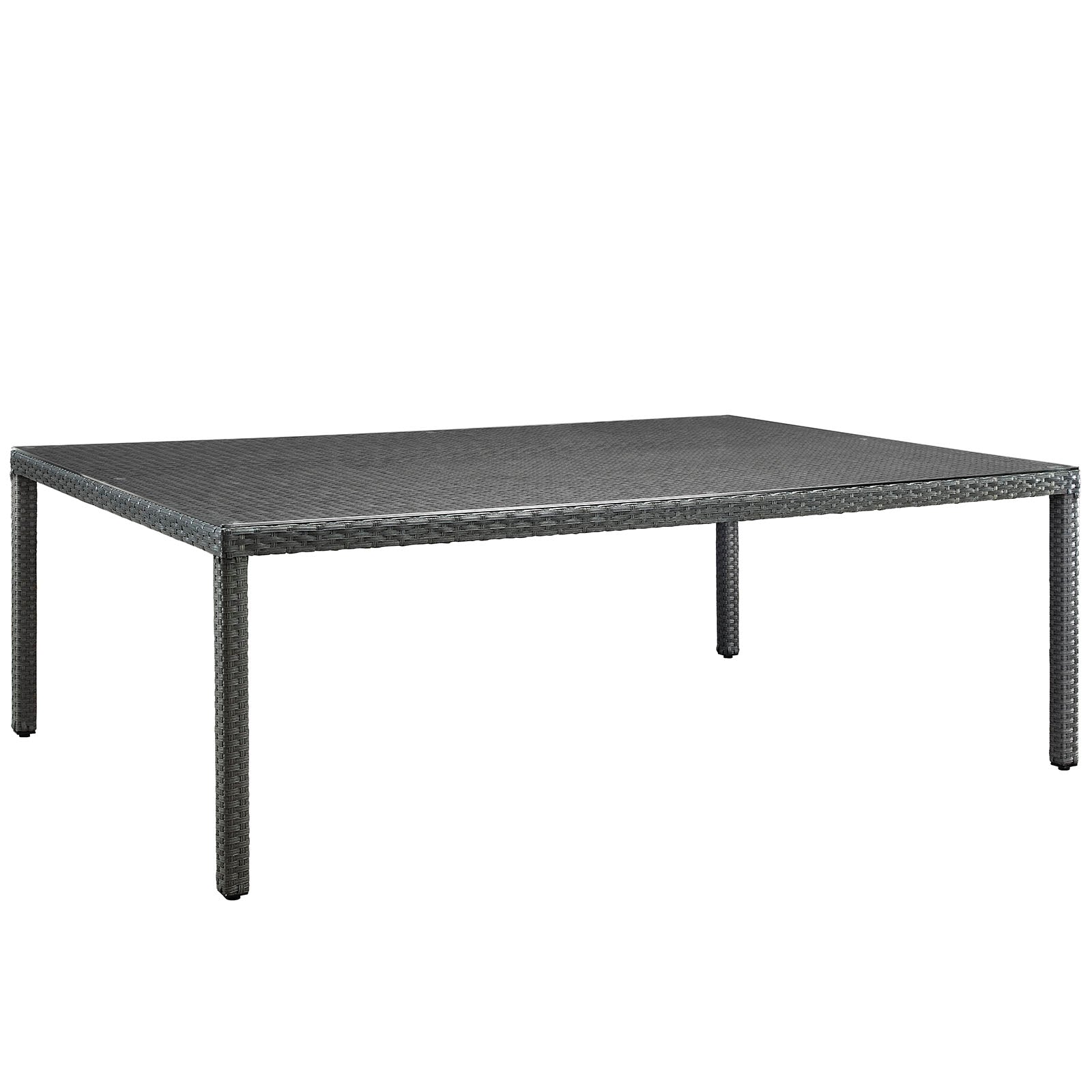 Modway Sojourn 90" Outdoor Patio Dining Table - Chocolate | Outdoor Tables | Modishstore-2
