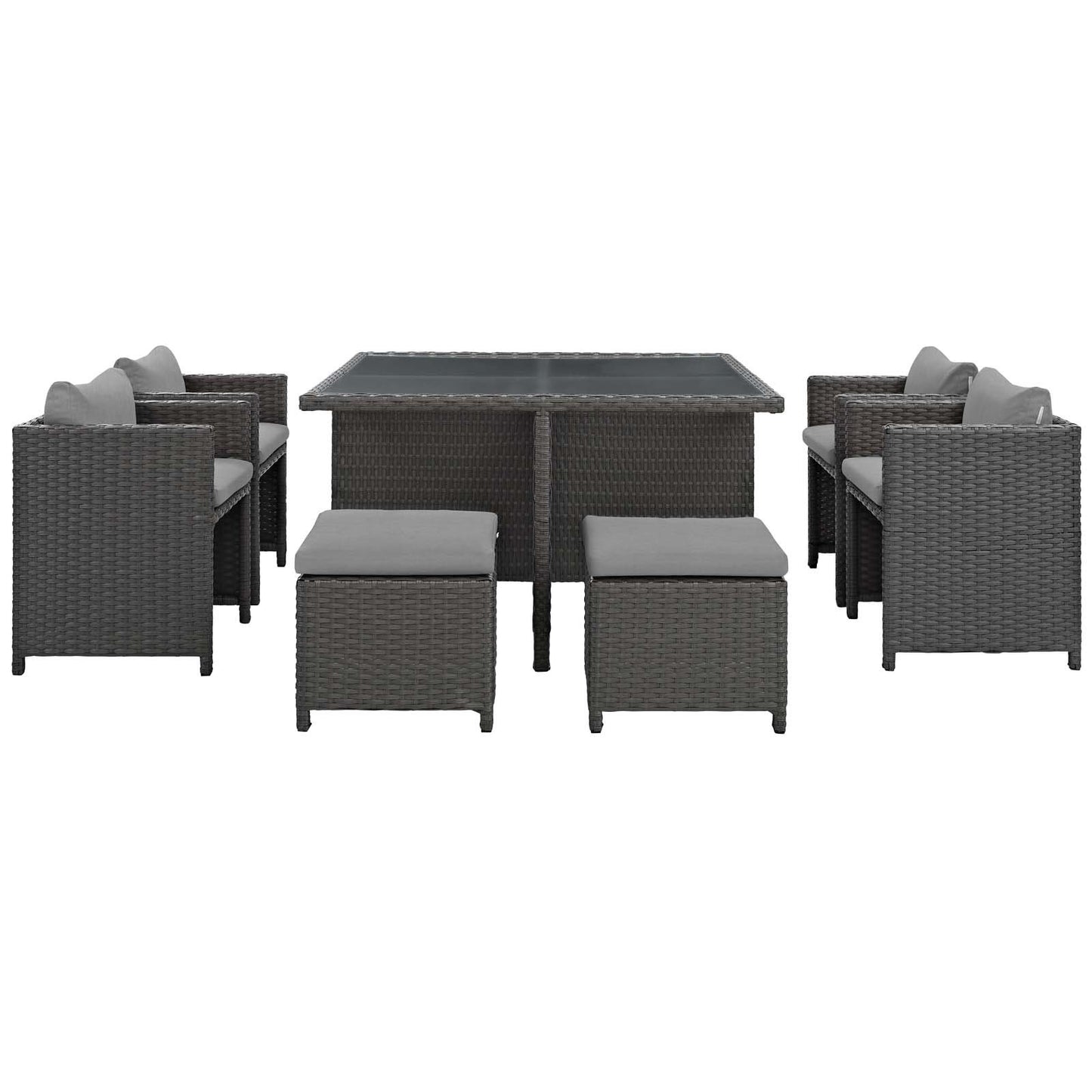 Modway Sojourn 9 Piece Outdoor Patio Sunbrella® Dining Set