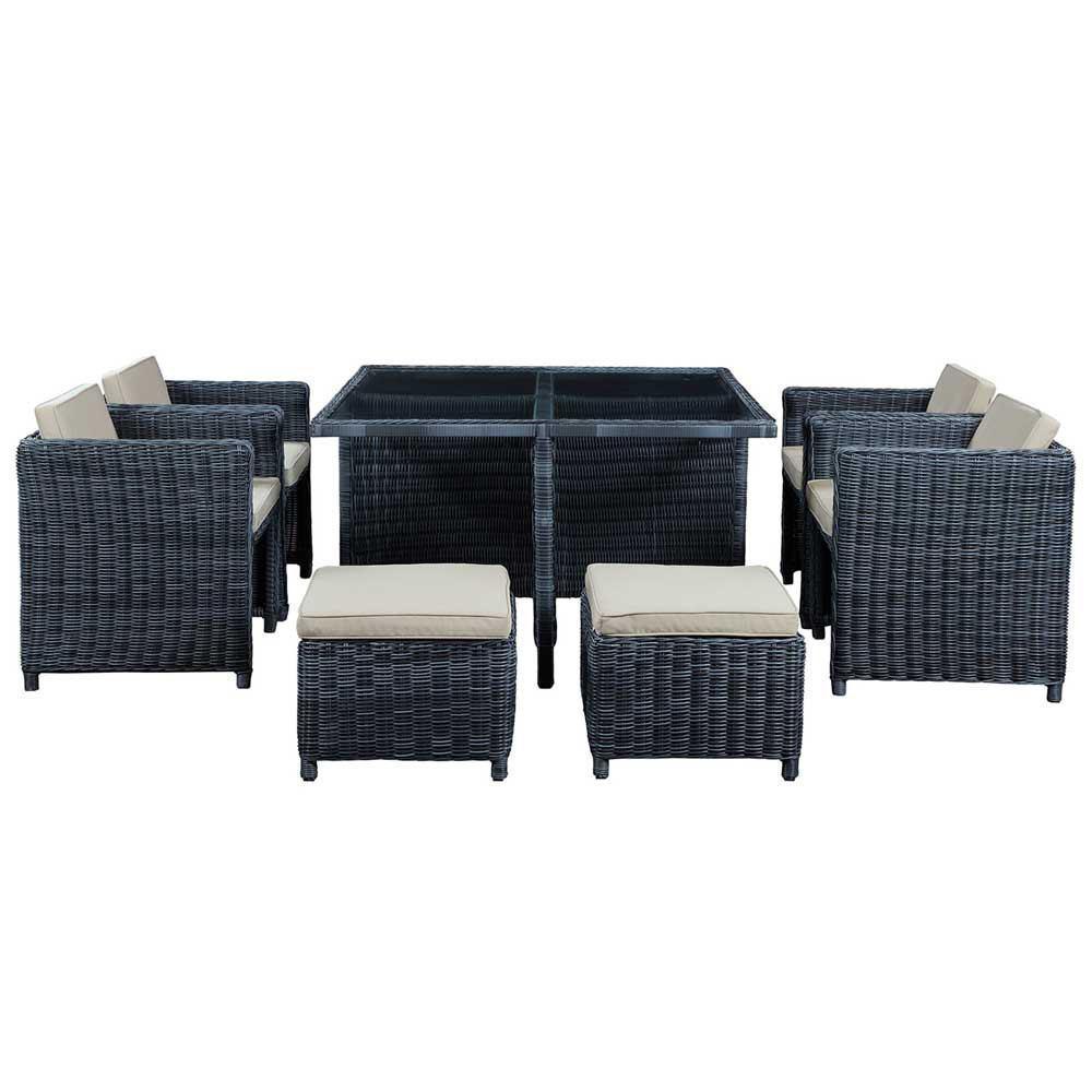 Modway Summon 9 Piece Outdoor Patio Dining Set | Outdoor Dining Set | Modishstore-8