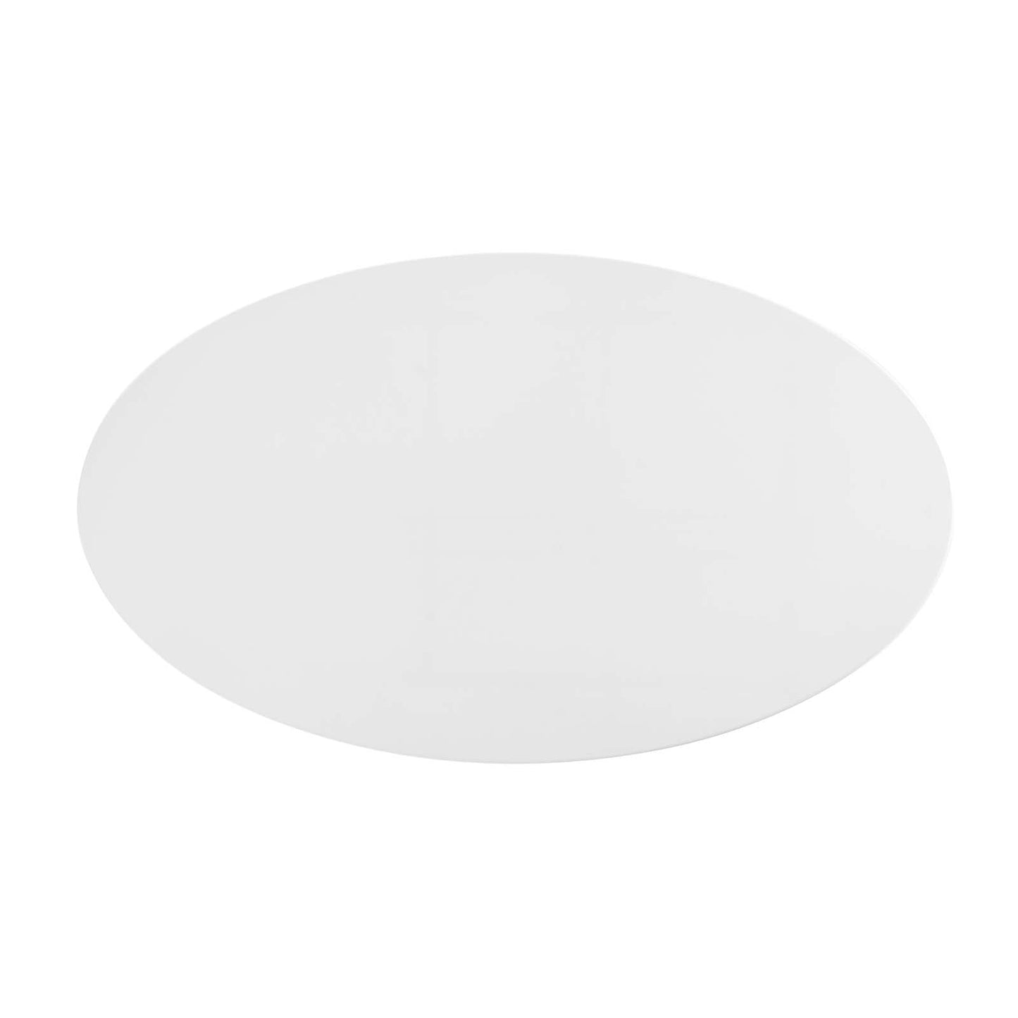 Modway Lippa 48" Oval-Shaped Wood Top Coffee Table in White - EEI-2018