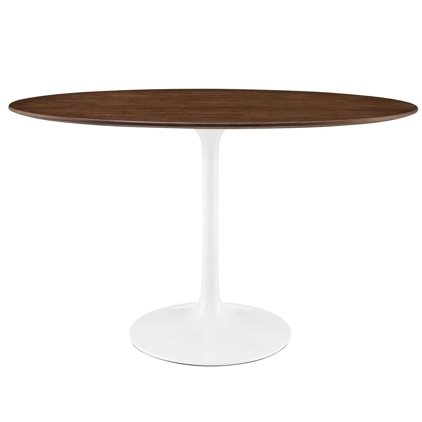 Modway Lippa 48" Oval Walnut Top Dining Table in Walnut - EEI-2019
