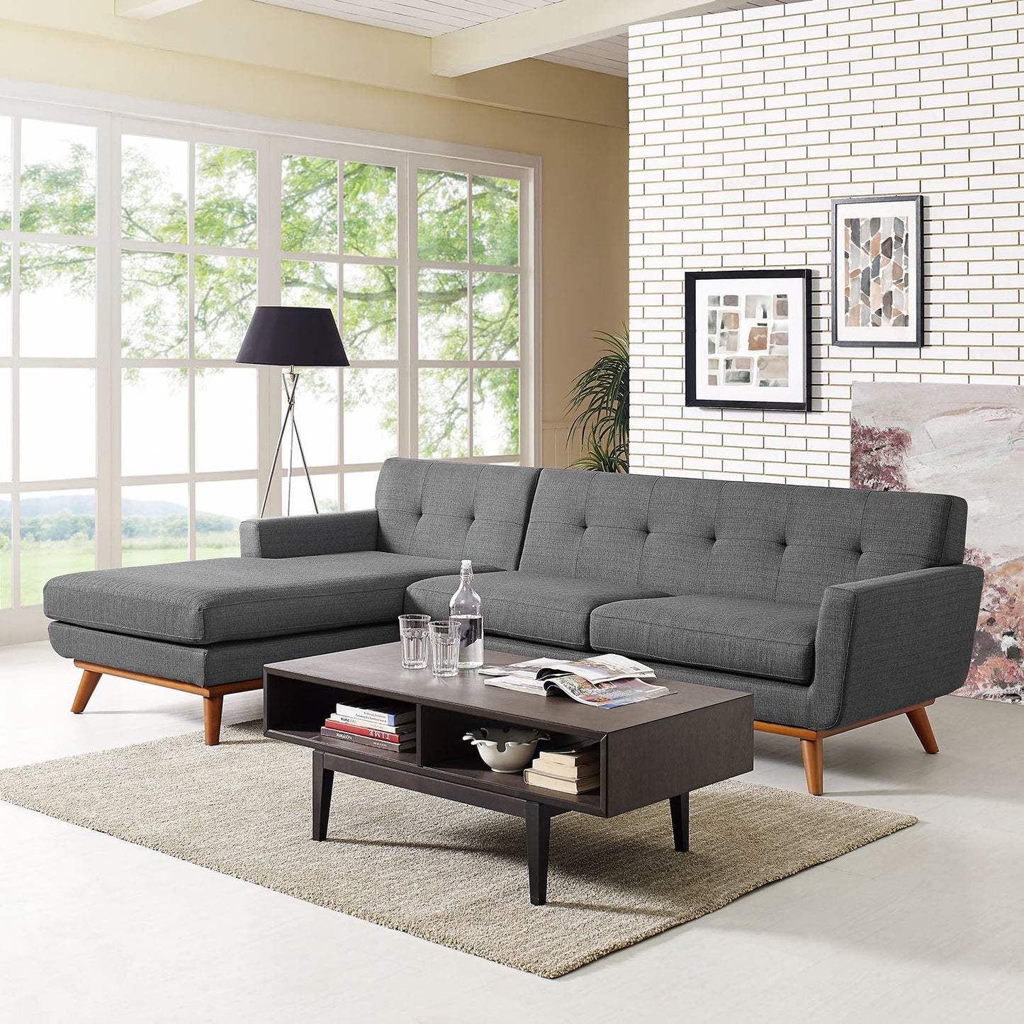 Modway Engage Left-Facing Sectional Sofa | Sofas | 
