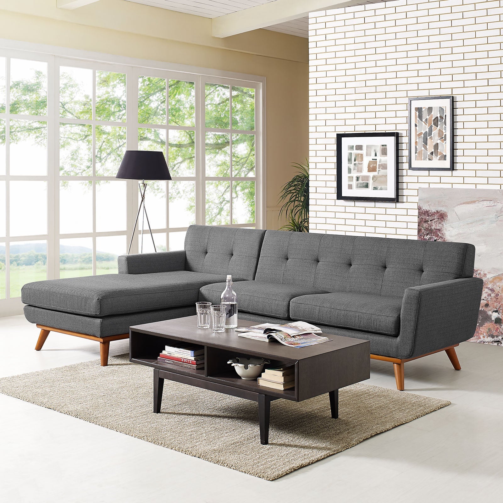 Modway Engage Left-Facing Sectional Sofa | Sofas | 