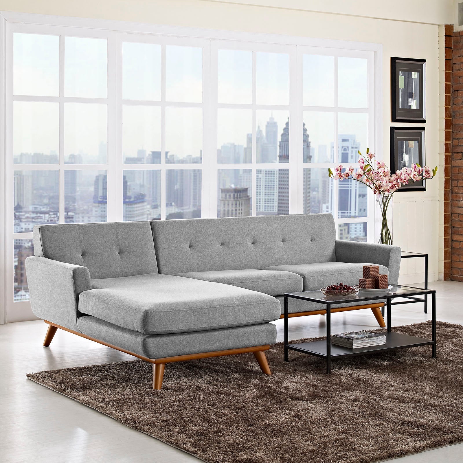 Modway Engage Left-Facing Sectional Sofa | Sofas | 