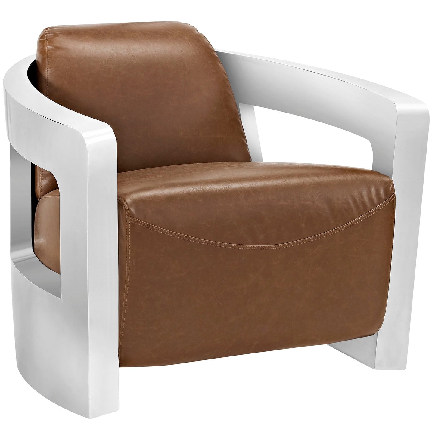 Trip Leather Lounge Chair By Modway - EEI-2070 | Lounge Chairs | Modishstore - 2