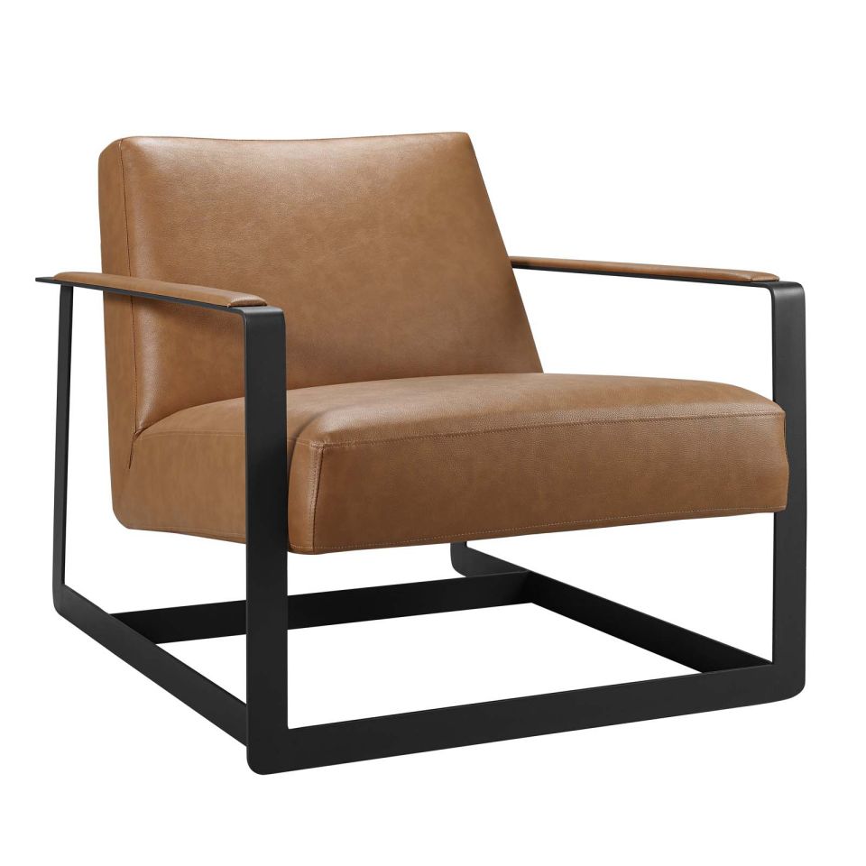 Modway Seg Vegan Leather Upholstered Vinyl Accent Chair | Accent Chairs | Modishstore-2