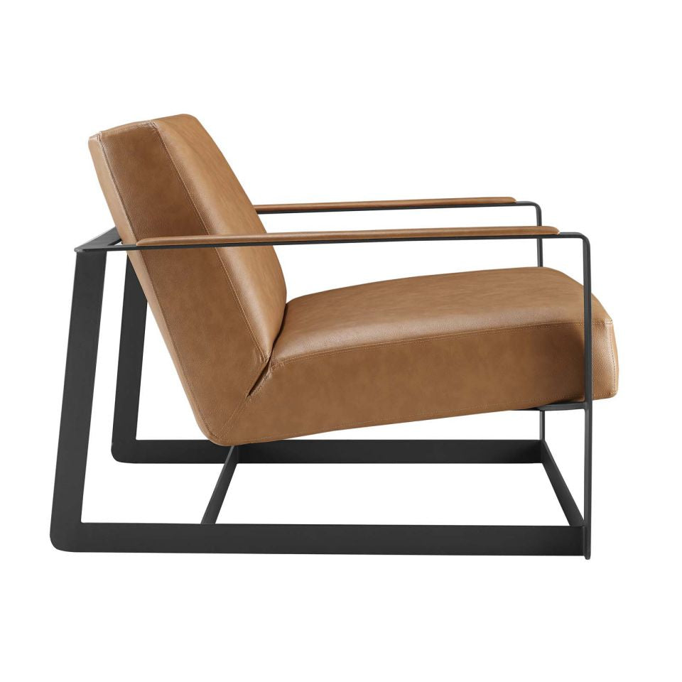 Modway Seg Vegan Leather Upholstered Vinyl Accent Chair | Accent Chairs | Modishstore-3