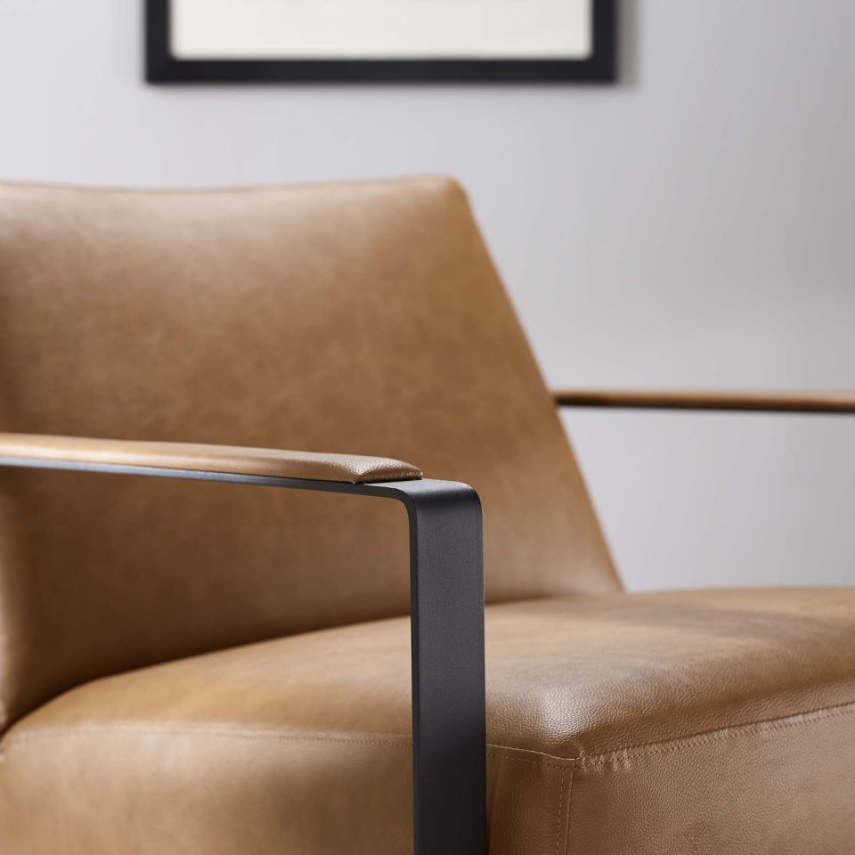 Modway Seg Vegan Leather Upholstered Vinyl Accent Chair | Accent Chairs | Modishstore-7